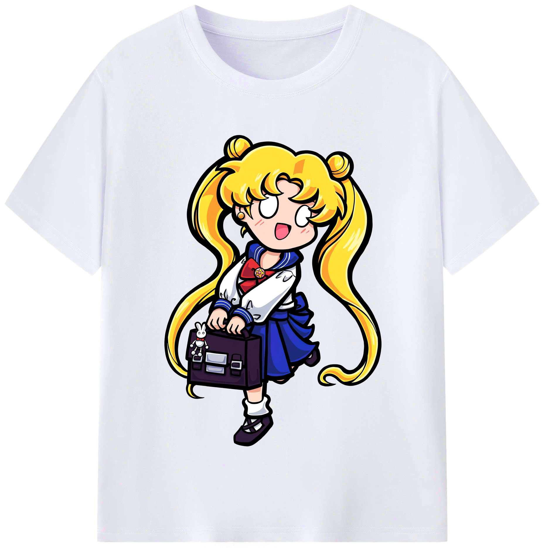 （画像用） 美少女戦士セーラームーン 愛野 美奈子 あいの みなこ Sailor Moon Aino Minako レディースカジュアルプリントTシャツ（綿100％）