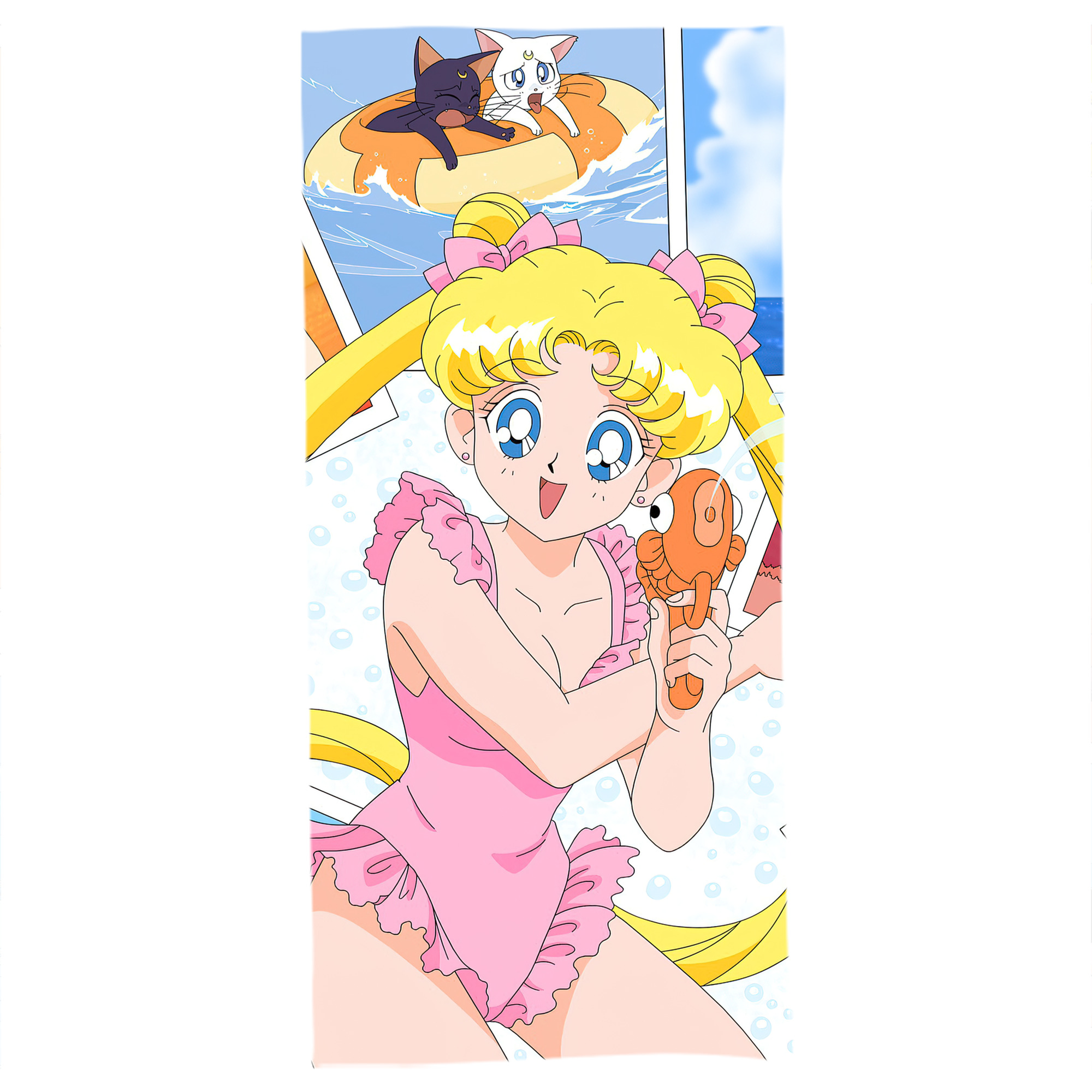 （画像用） 美少女戦士セーラームーン Sailor Moon 大判バスタオル 70×140cm 吸水速乾 柔らかい肌触り