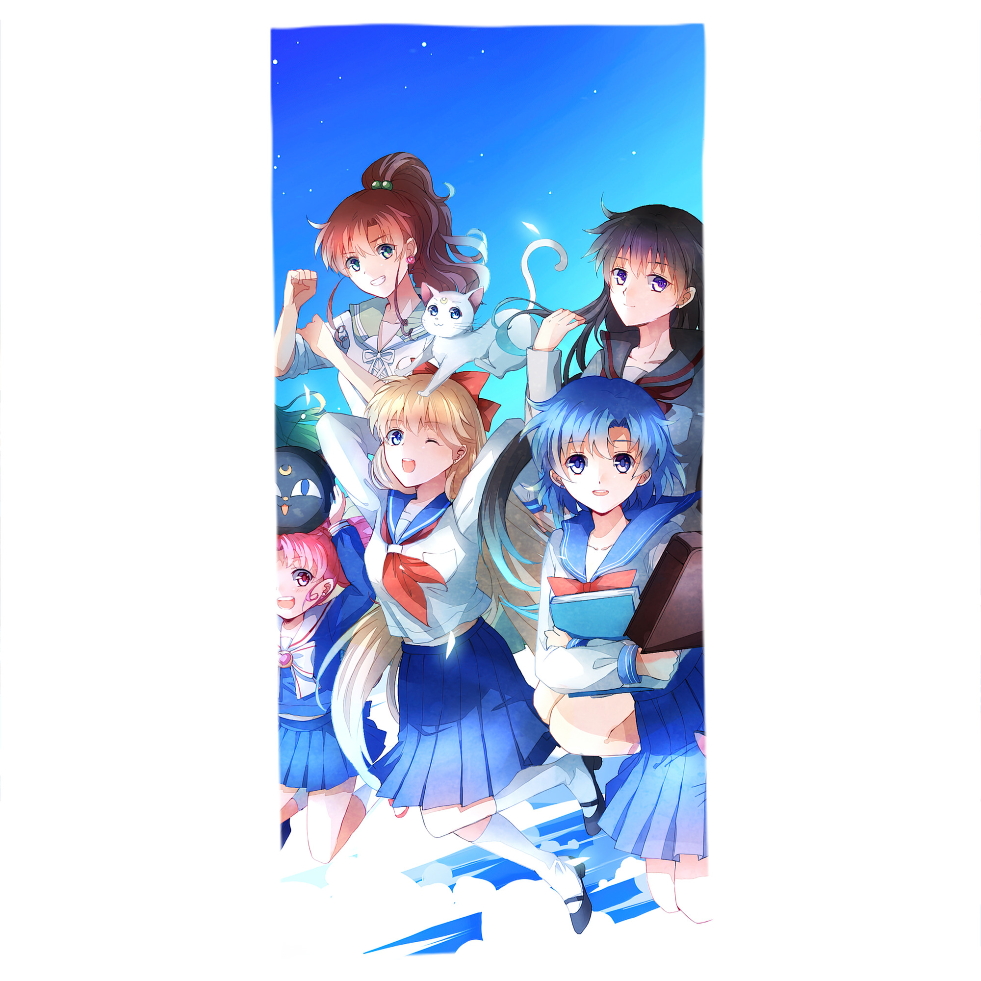 （画像用） 美少女戦士セーラームーン Sailor Moon 大判バスタオル 70×140cm 吸水速乾 柔らかい肌触り