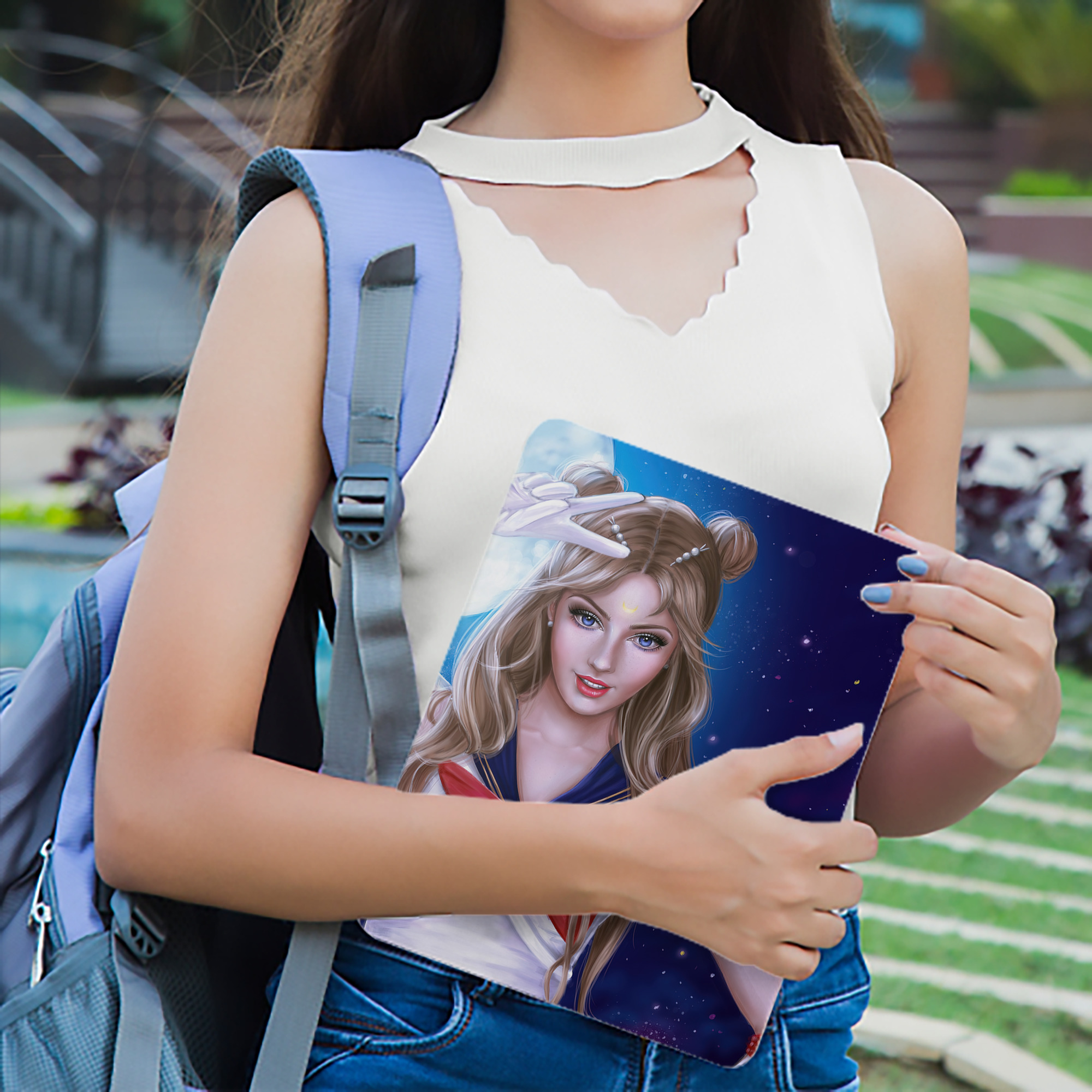 美少女戦士セーラームーン Sailor Moon IPad ケース ブック型 PUレザー TPU 耐衝撃 軽量 薄型 ペン収納なし 全面保護 IPad 各モデル対応