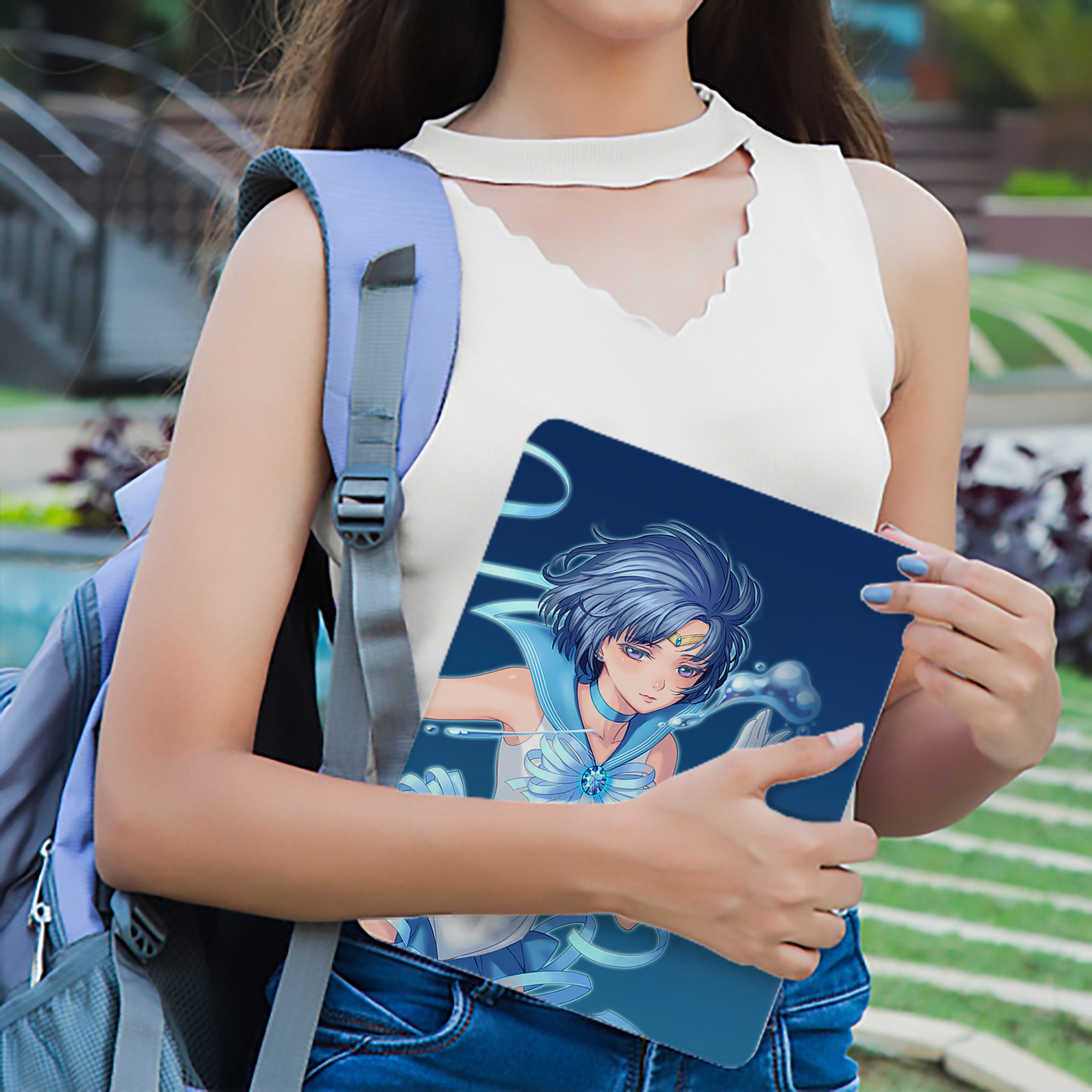 美少女戦士セーラームーン Sailor Moon IPad ケース ブック型 PUレザー TPU 耐衝撃 軽量 薄型 ペン収納なし 全面保護 IPad 各モデル対応