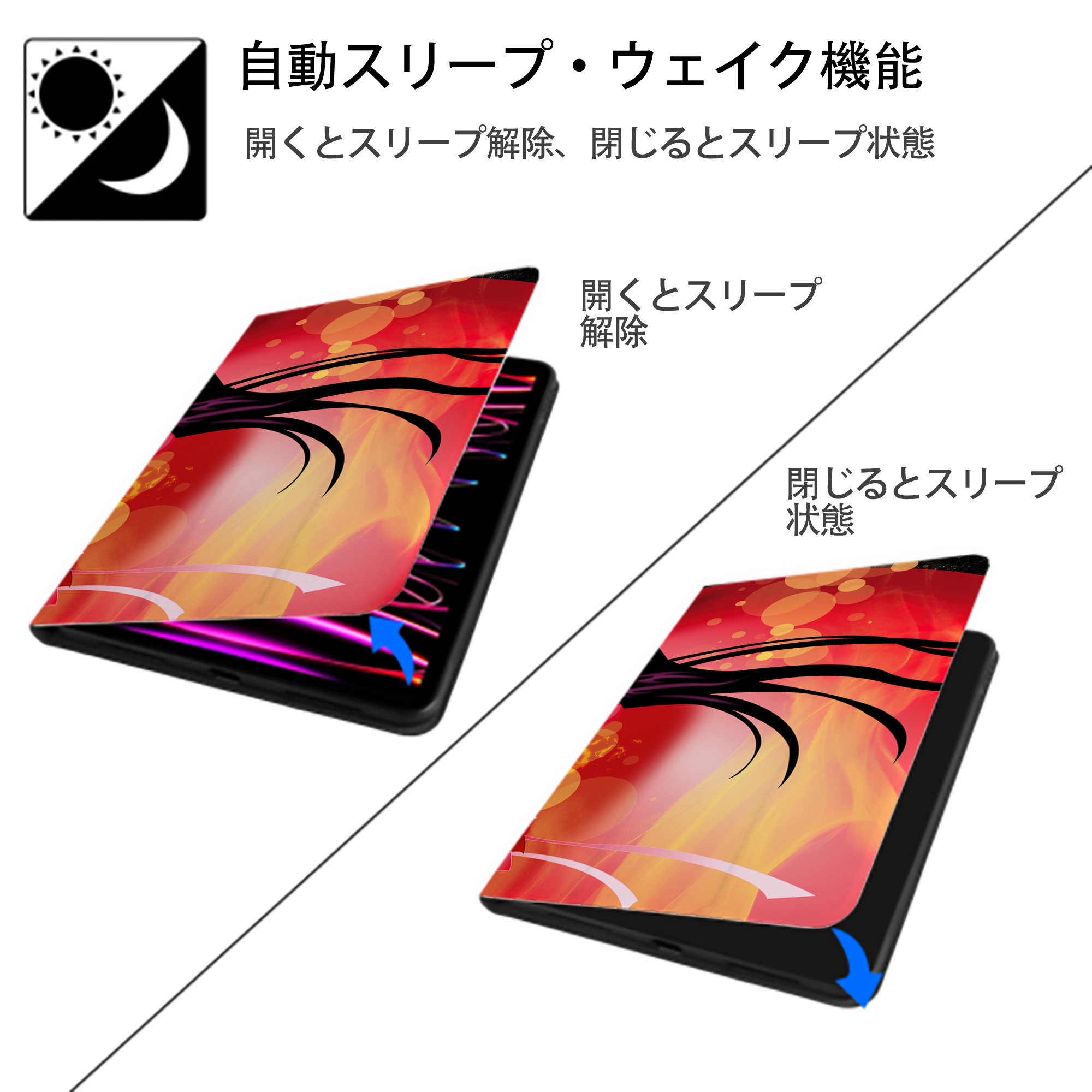 美少女戦士セーラームーン Sailor Moon IPad ケース ブック型 PUレザー TPU 耐衝撃 軽量 薄型 ペン収納なし 全面保護 IPad 各モデル対応