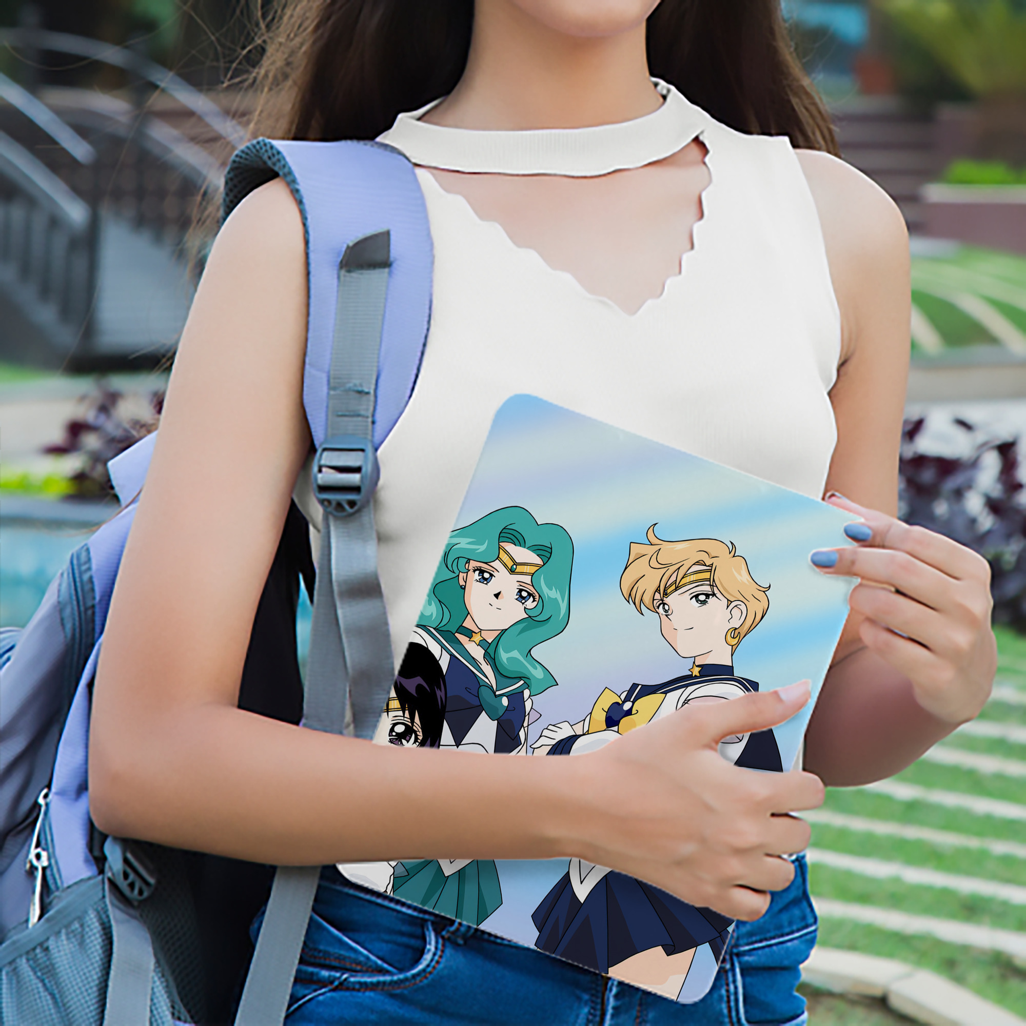 美少女戦士セーラームーン Sailor Moon IPad ケース ブック型 PUレザー TPU 耐衝撃 軽量 薄型 ペン収納なし 全面保護 IPad 各モデル対応