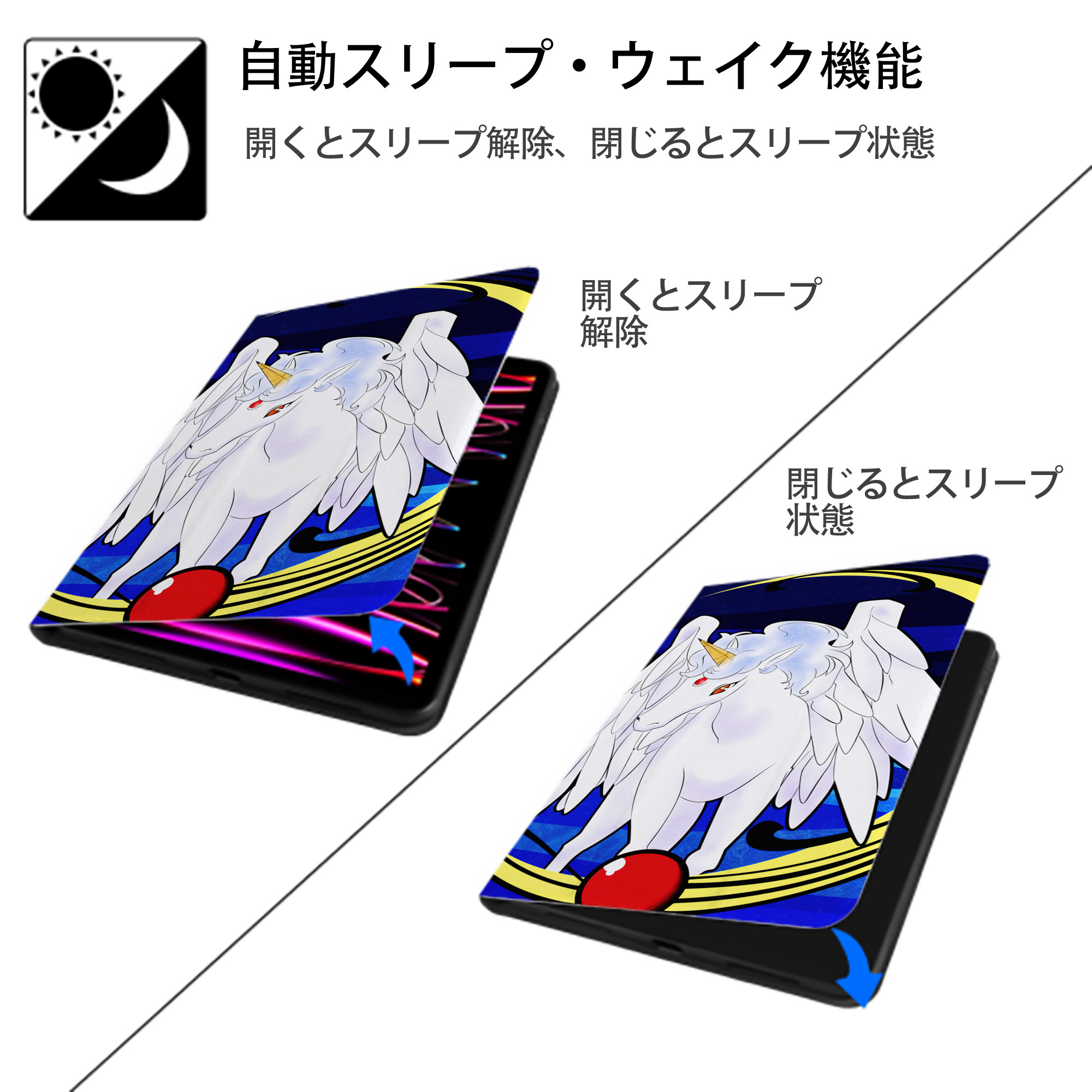 美少女戦士セーラームーン Sailor Moon IPad ケース ブック型 PUレザー TPU 耐衝撃 軽量 薄型 ペン収納なし 全面保護 IPad 各モデル対応