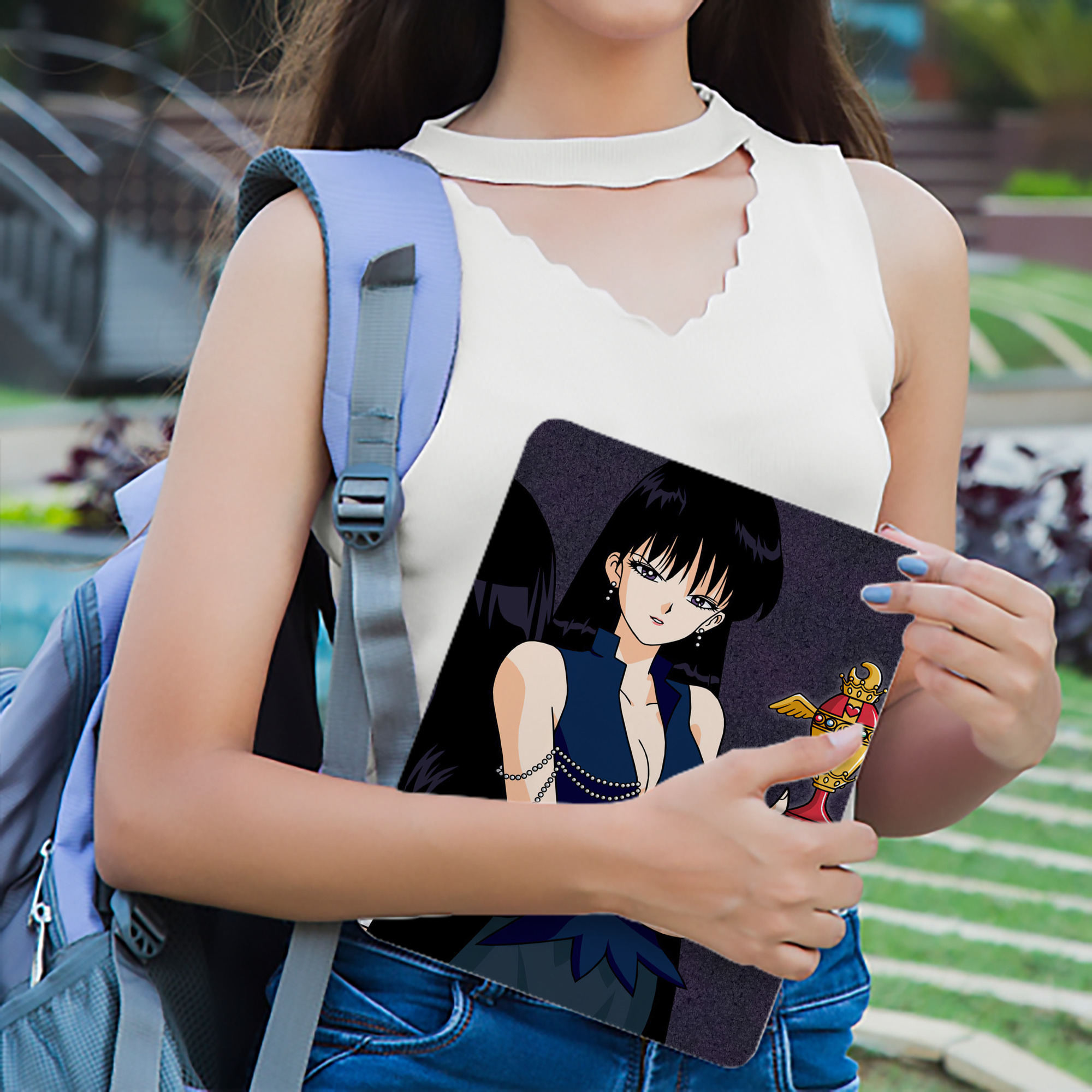 美少女戦士セーラームーン Sailor Moon IPad ケース ブック型 PUレザー TPU 耐衝撃 軽量 薄型 ペン収納なし 全面保護 IPad 各モデル対応