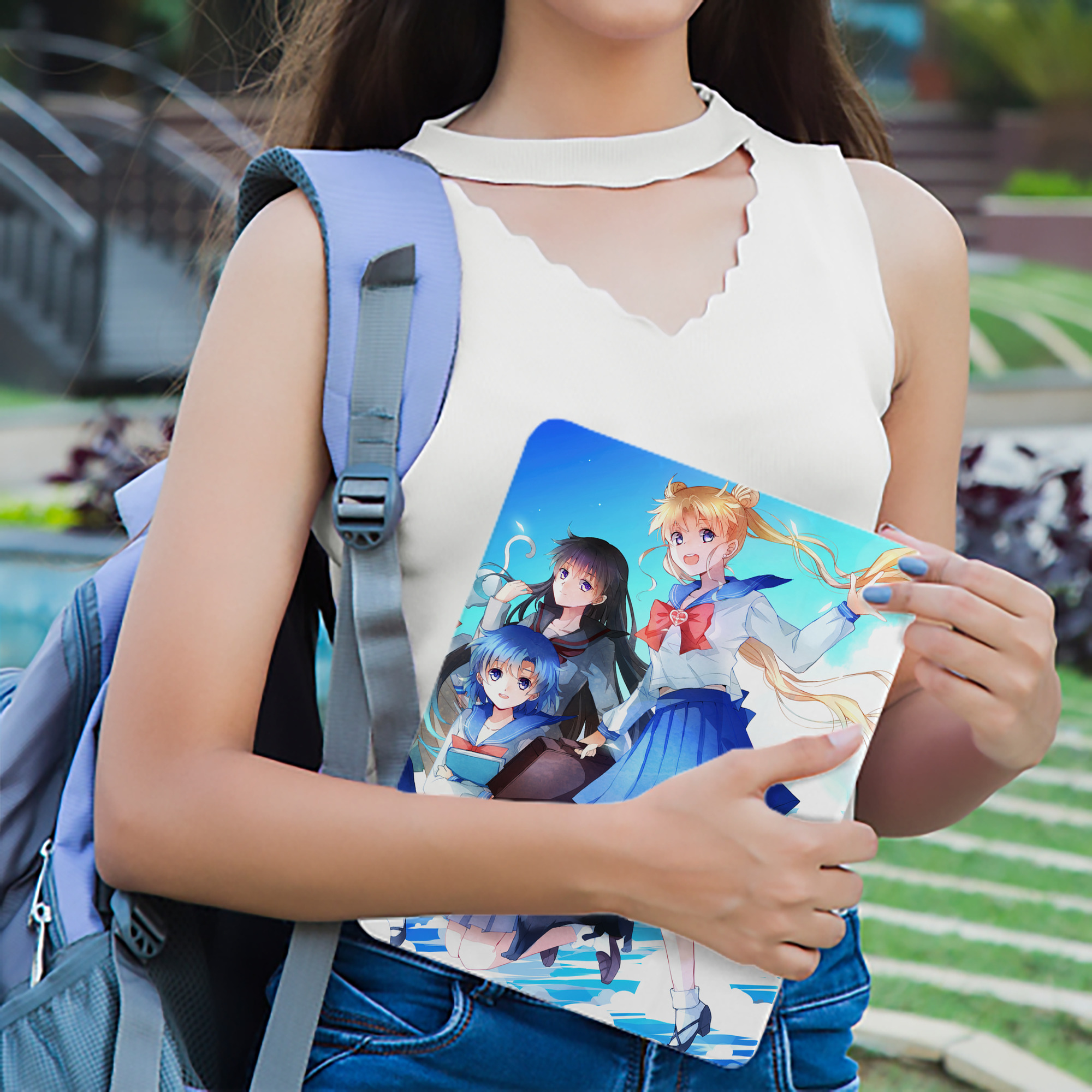 美少女戦士セーラームーン Sailor Moon IPad ケース ブック型 PUレザー TPU 耐衝撃 軽量 薄型 ペン収納なし 全面保護 IPad 各モデル対応