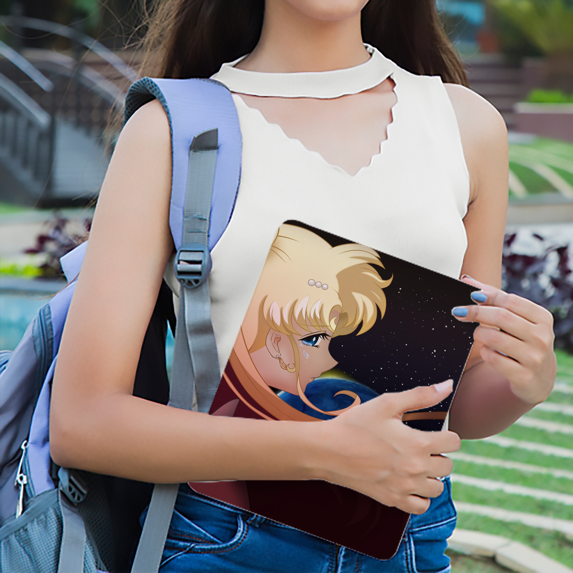 美少女戦士セーラームーン Sailor Moon IPad ケース ブック型 PUレザー TPU 耐衝撃 軽量 薄型 ペン収納なし 全面保護 IPad 各モデル対応