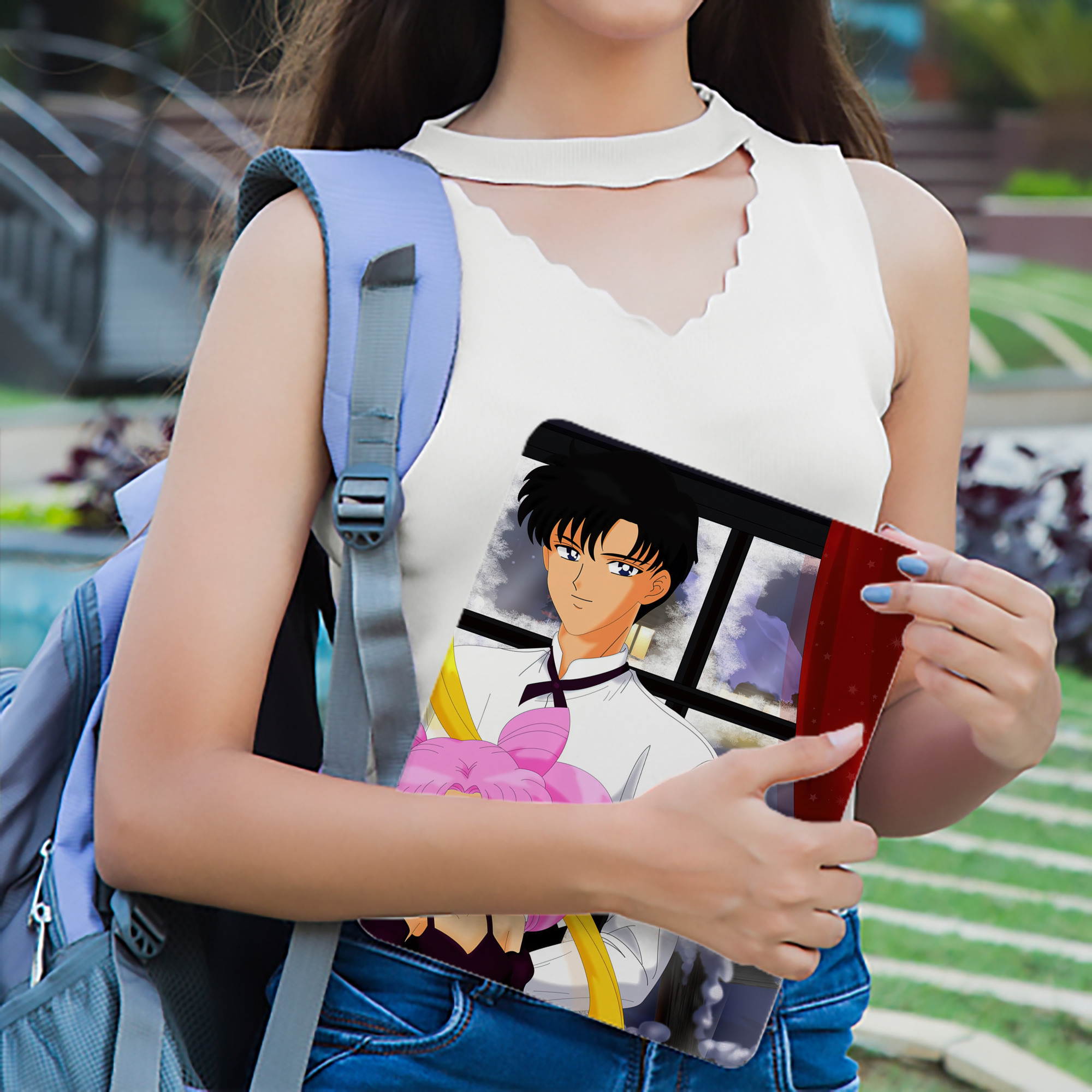 美少女戦士セーラームーン Sailor Moon IPad ケース ブック型 PUレザー TPU 耐衝撃 軽量 薄型 ペン収納なし 全面保護 IPad 各モデル対応