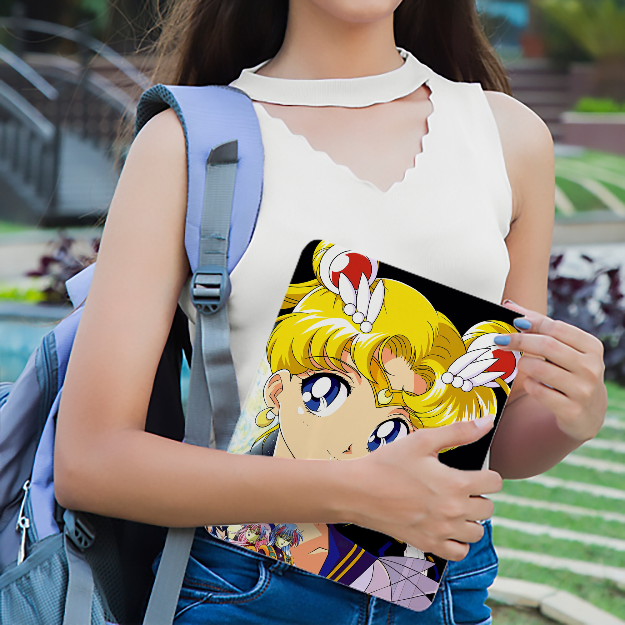 美少女戦士セーラームーン Sailor Moon IPadケース ペンホルダー付き ブックスタイルデザイン