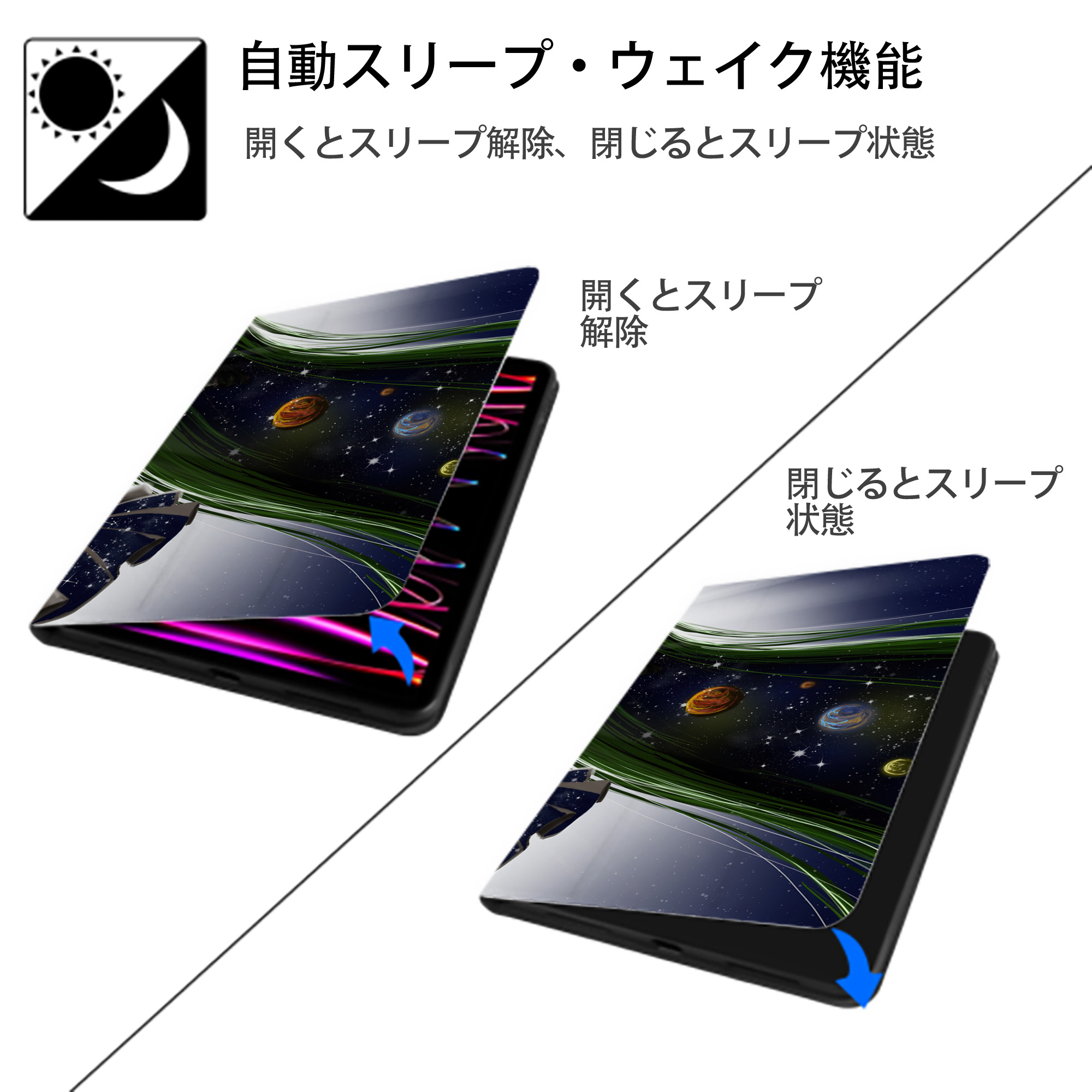 美少女戦士セーラームーン Sailor Moon IPadケース ペンホルダー付き ブックスタイルデザイン