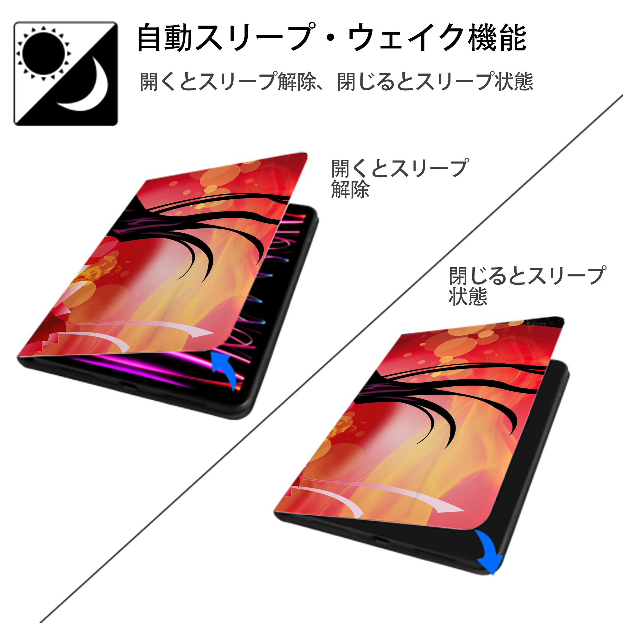 美少女戦士セーラームーン Sailor Moon IPadケース ペンホルダー付き ブックスタイルデザイン