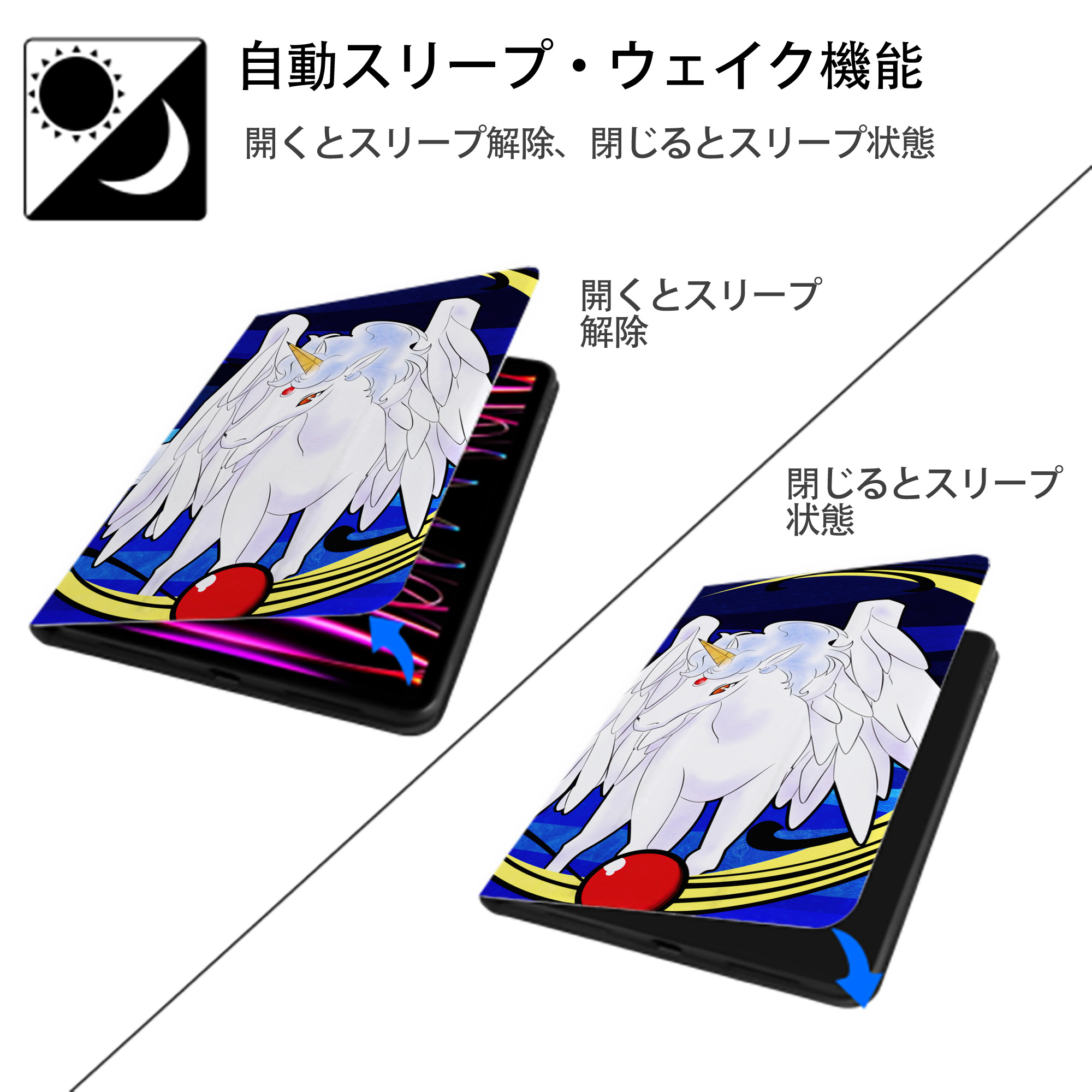 美少女戦士セーラームーン Sailor Moon IPadケース ペンホルダー付き ブックスタイルデザイン