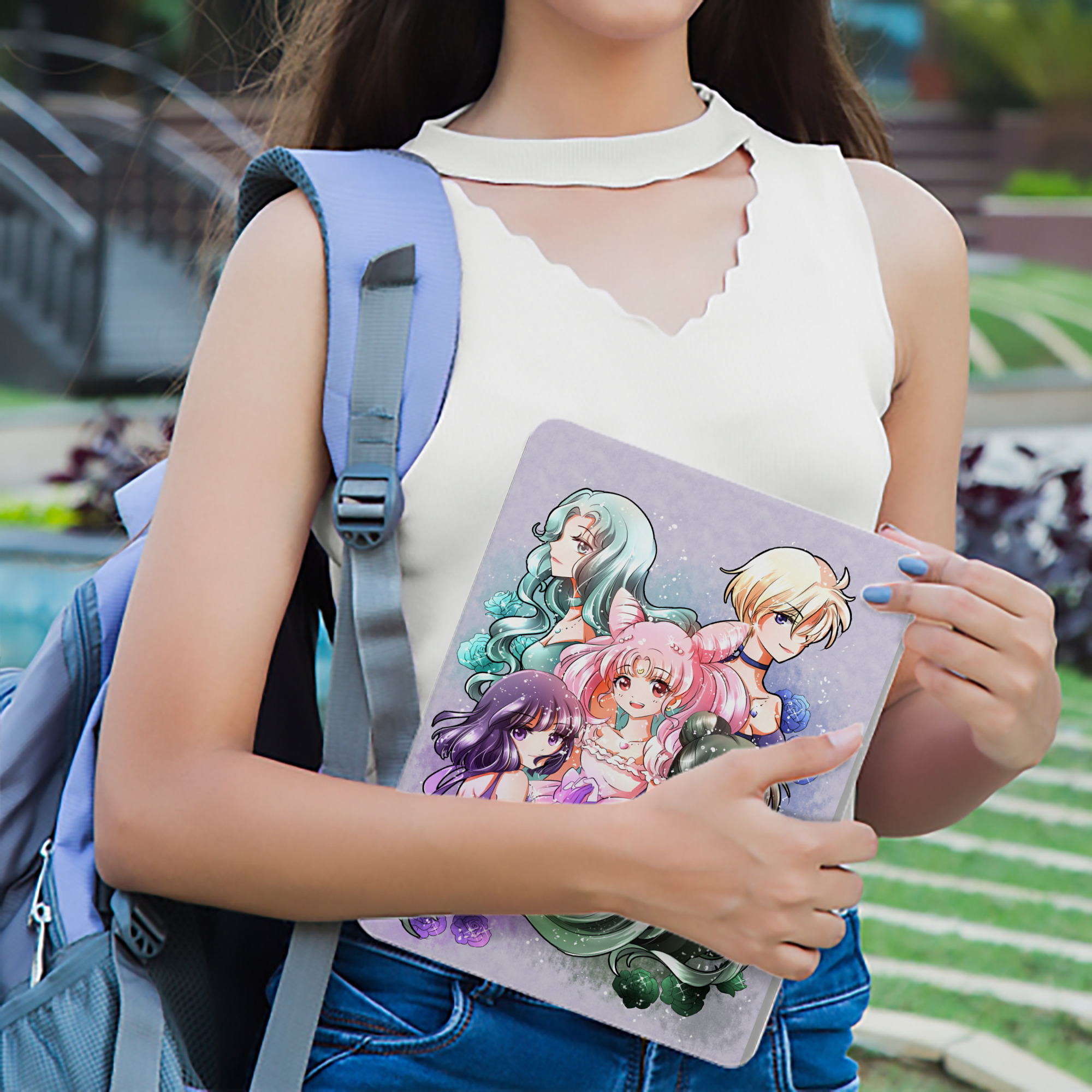 美少女戦士セーラームーン Sailor Moon IPadケース ペンホルダー付き ブックスタイルデザイン