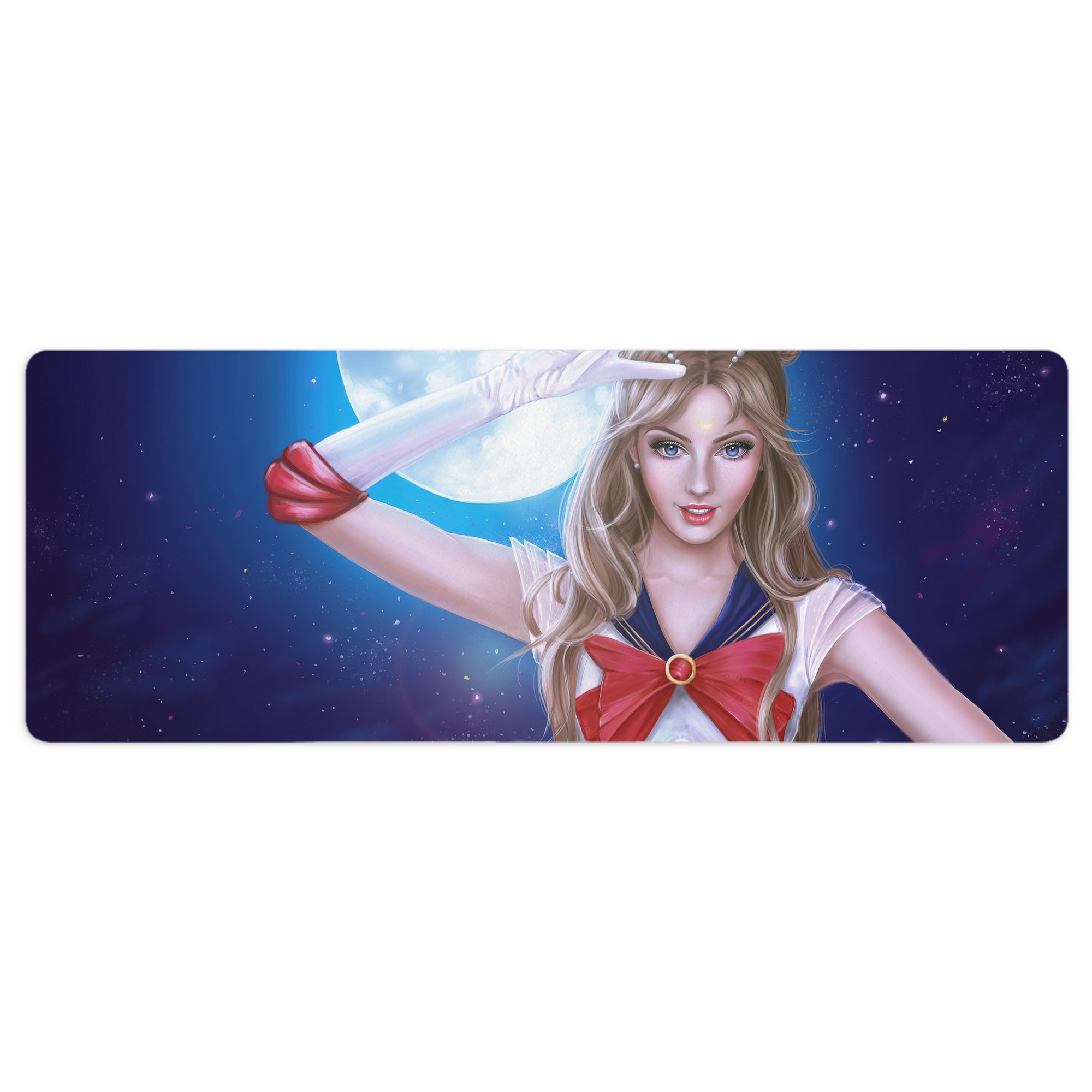 （画像用） 美少女戦士セーラームーン Sailor Moon ステッチ加工 大判デスクマット／滑り止めマウスパッド