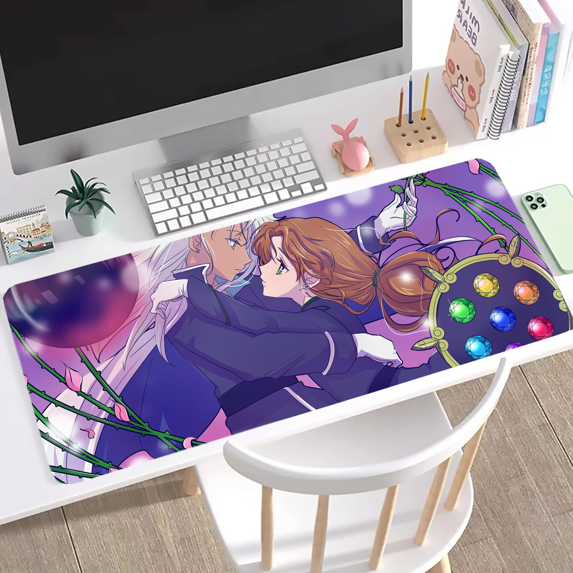 （画像用） 美少女戦士セーラームーン Sailor Moon ステッチ加工 大判デスクマット／滑り止めマウスパッド