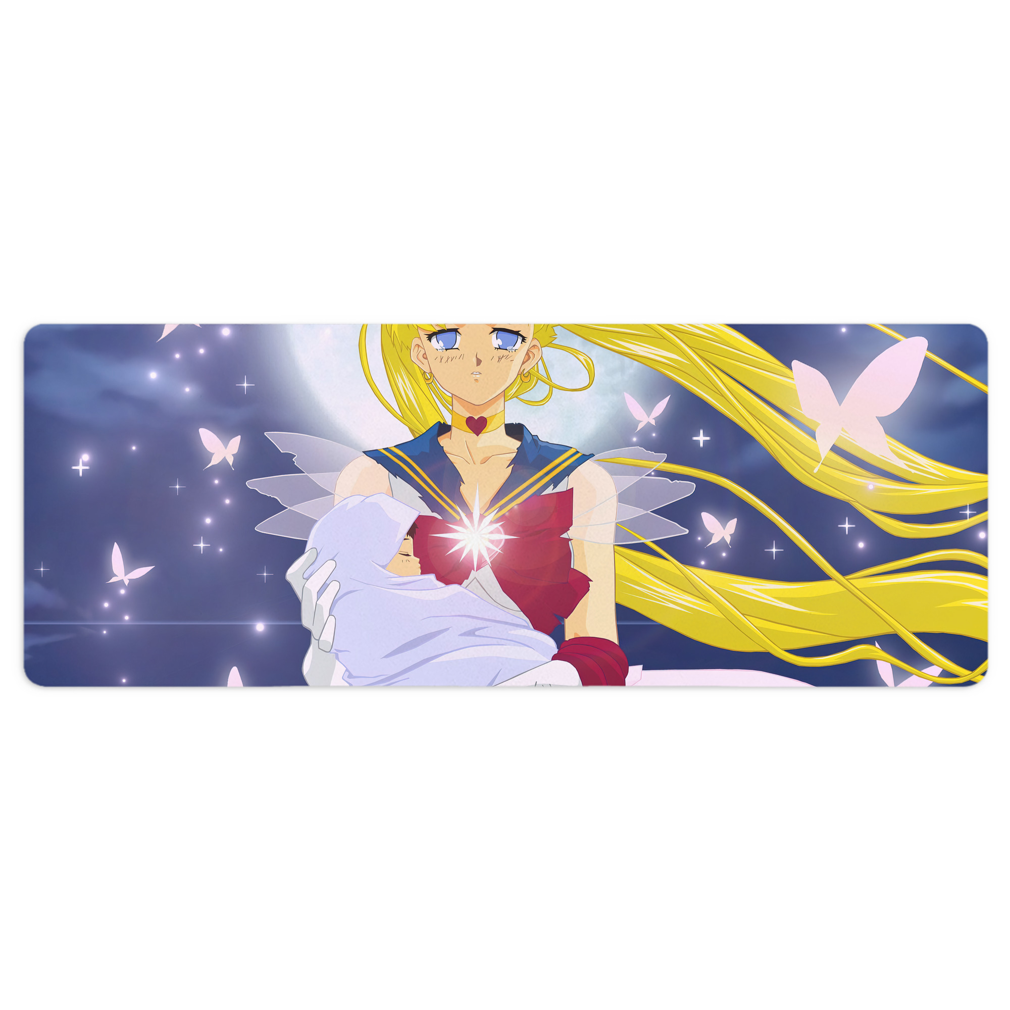 （画像用） 美少女戦士セーラームーン Sailor Moon ステッチ加工 大判デスクマット／滑り止めマウスパッド