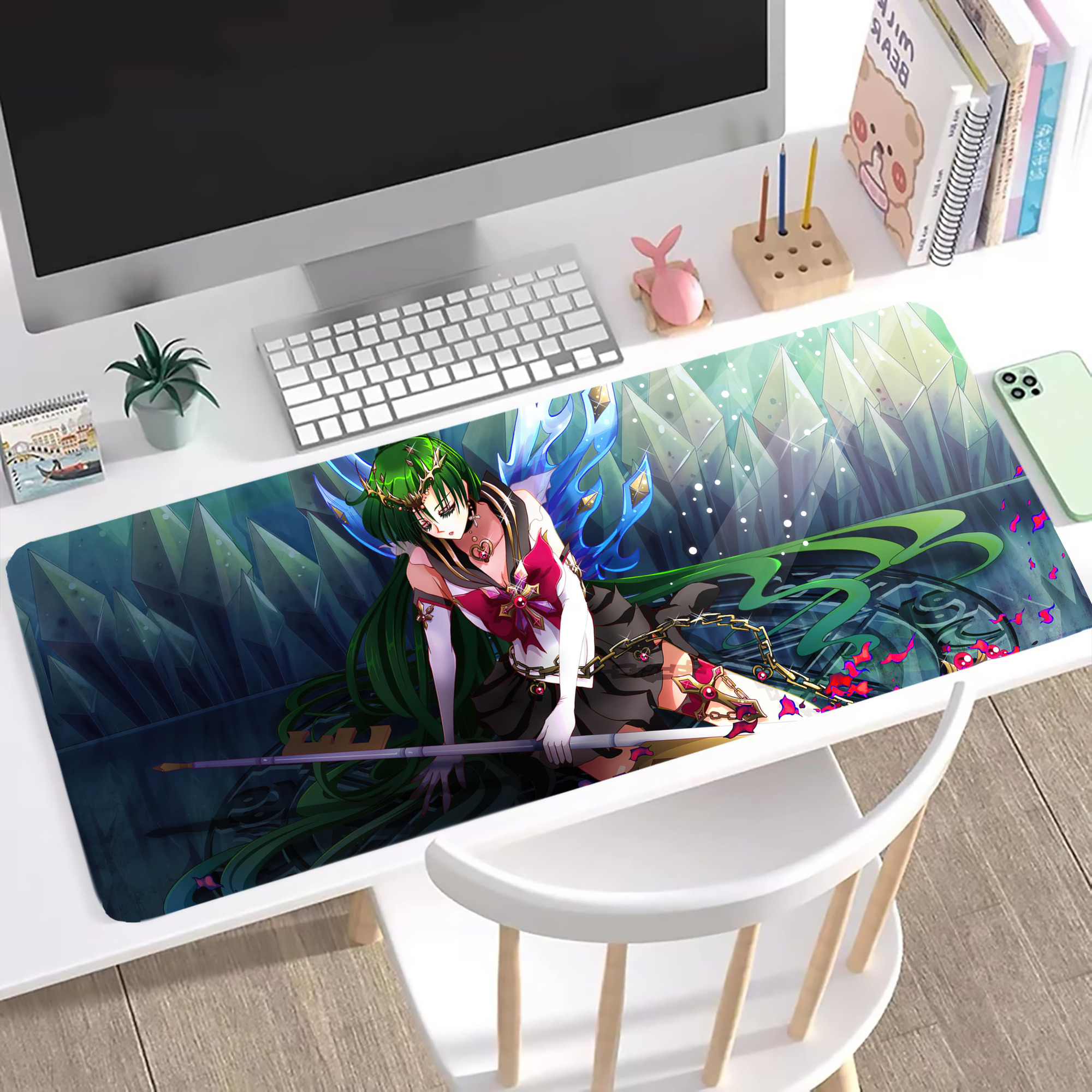 （画像用） 美少女戦士セーラームーン Sailor Moon ステッチ加工 大判デスクマット／滑り止めマウスパッド