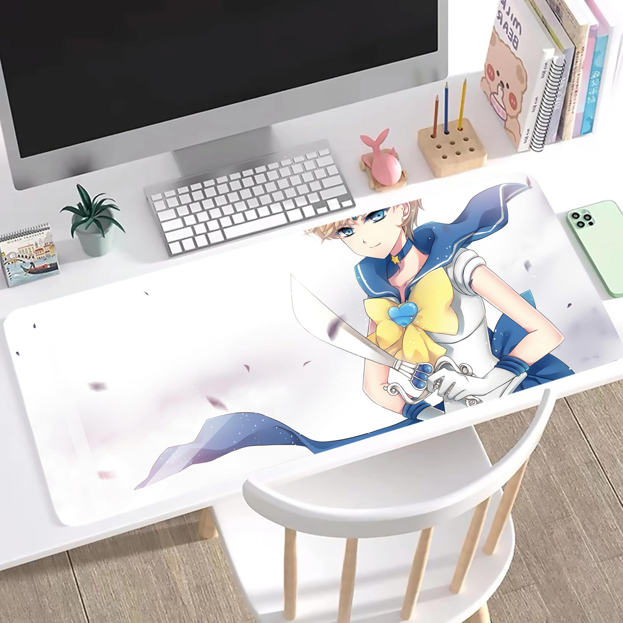 （画像用） 美少女戦士セーラームーン Sailor Moon ステッチ加工 大判デスクマット／滑り止めマウスパッド
