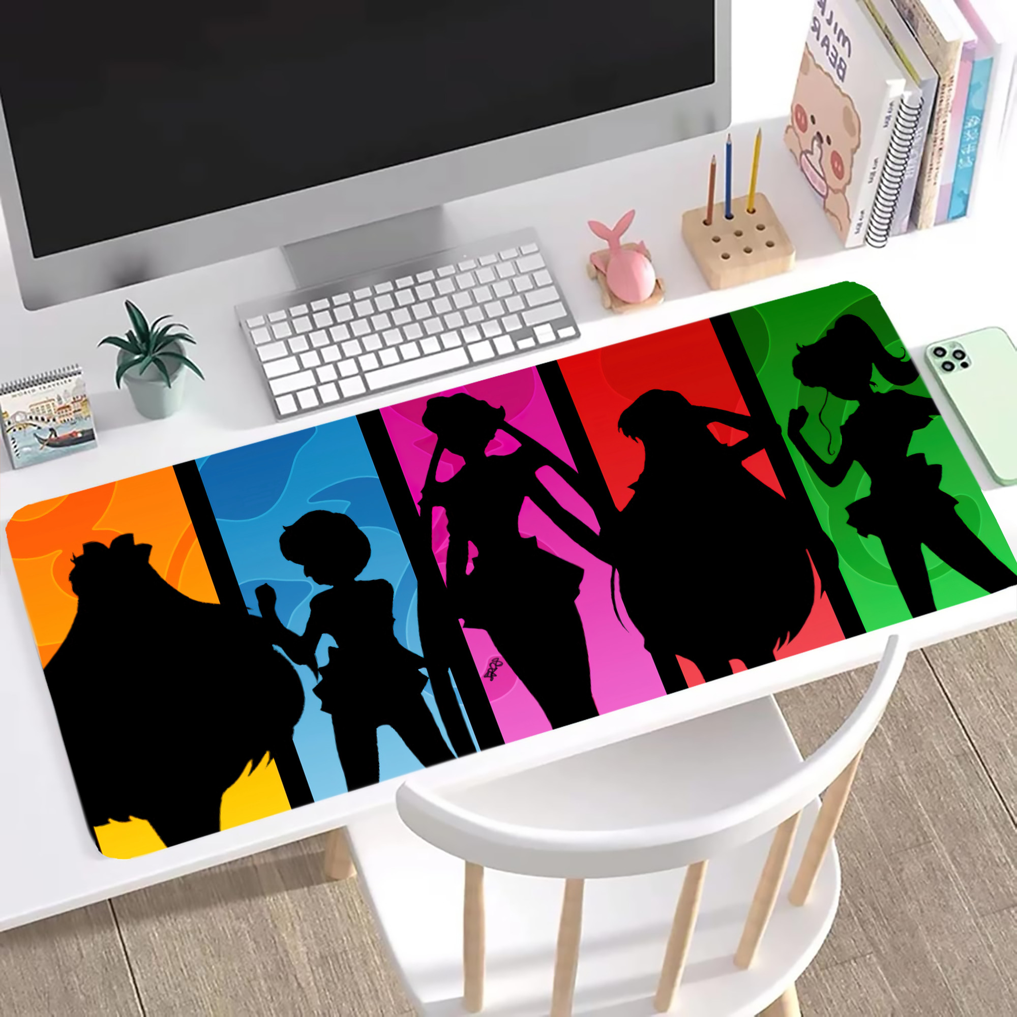 （画像用） 美少女戦士セーラームーン Sailor Moon ステッチ加工 大判デスクマット／滑り止めマウスパッド