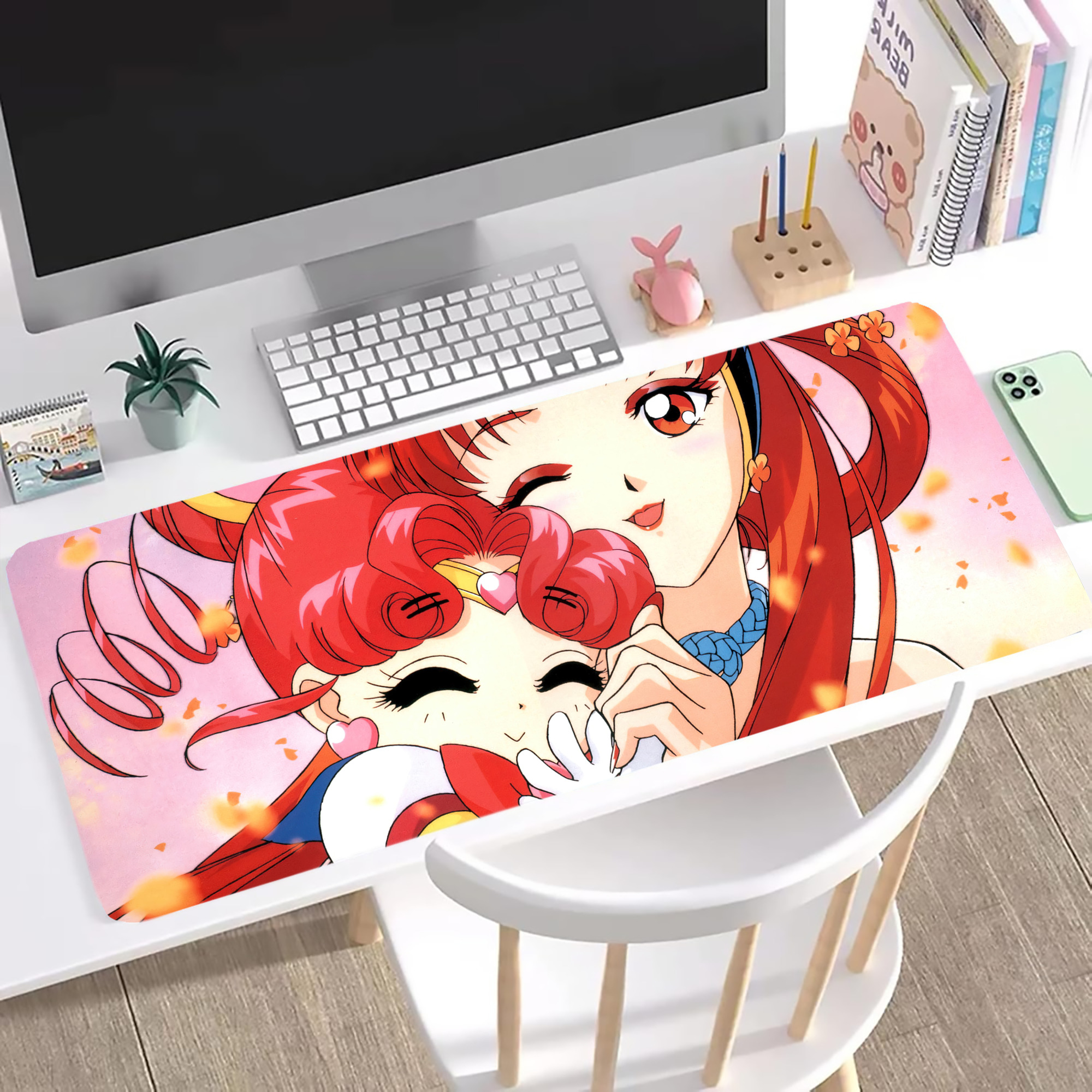 （画像用） 美少女戦士セーラームーン Sailor Moon ステッチ加工 大判デスクマット／滑り止めマウスパッド