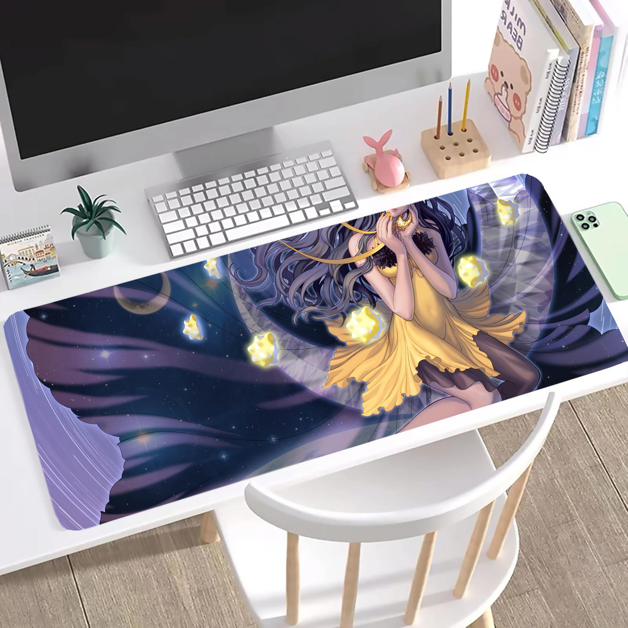 （画像用） 美少女戦士セーラームーン Sailor Moon ステッチ加工 大判デスクマット／滑り止めマウスパッド