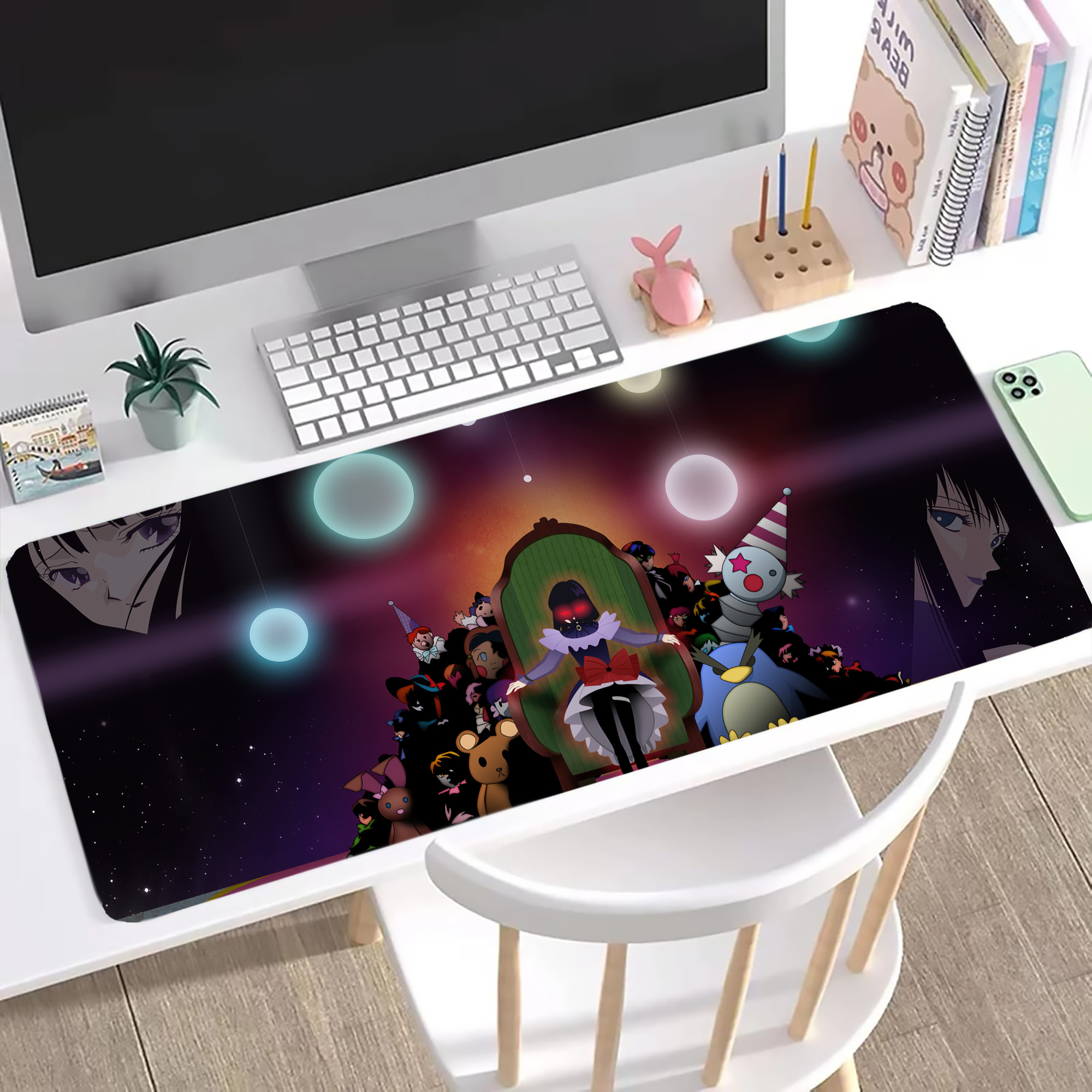 （画像用） 美少女戦士セーラームーン Sailor Moon ステッチ加工 大判デスクマット／滑り止めマウスパッド