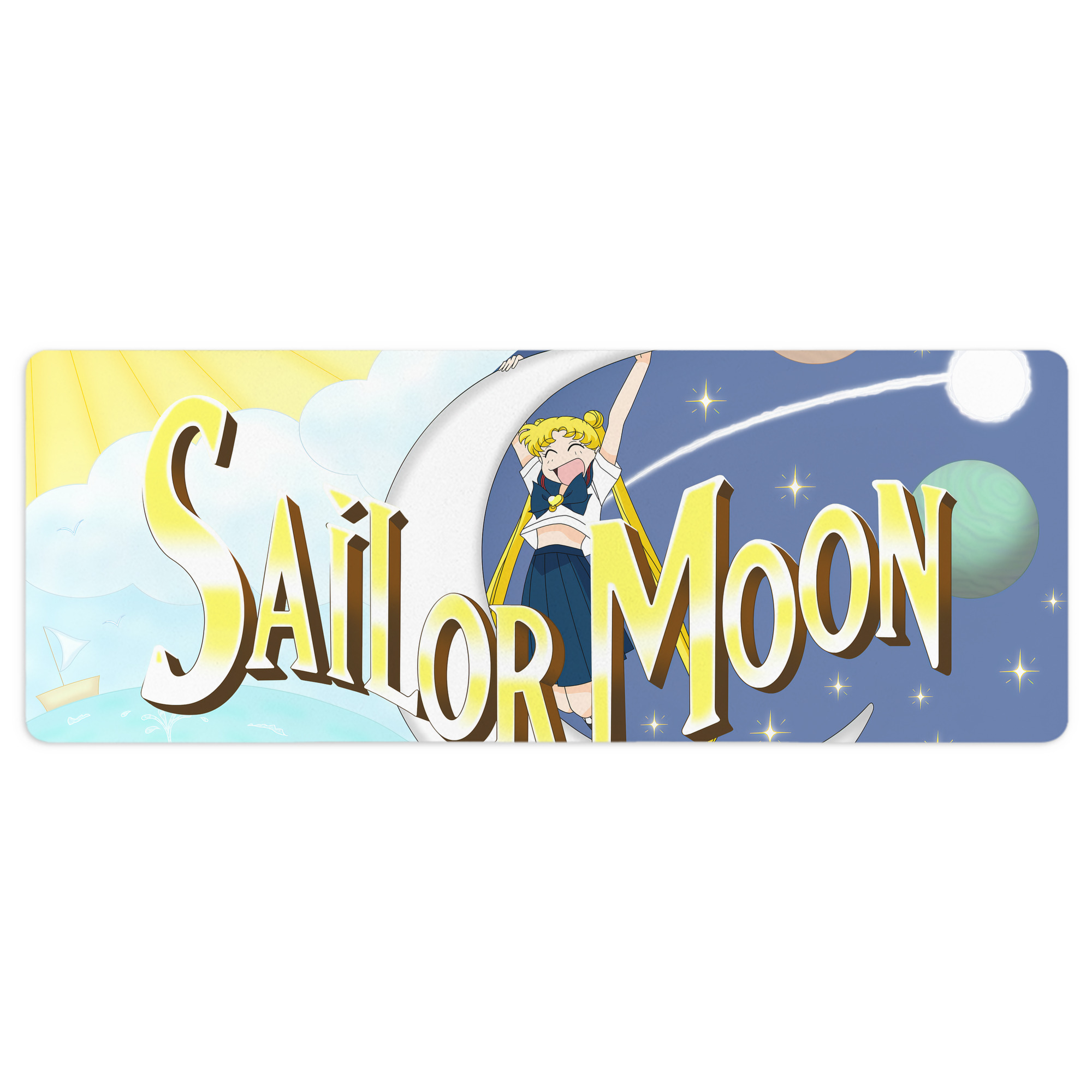（画像用） 美少女戦士セーラームーン Sailor Moon ステッチ加工 大判デスクマット／滑り止めマウスパッド