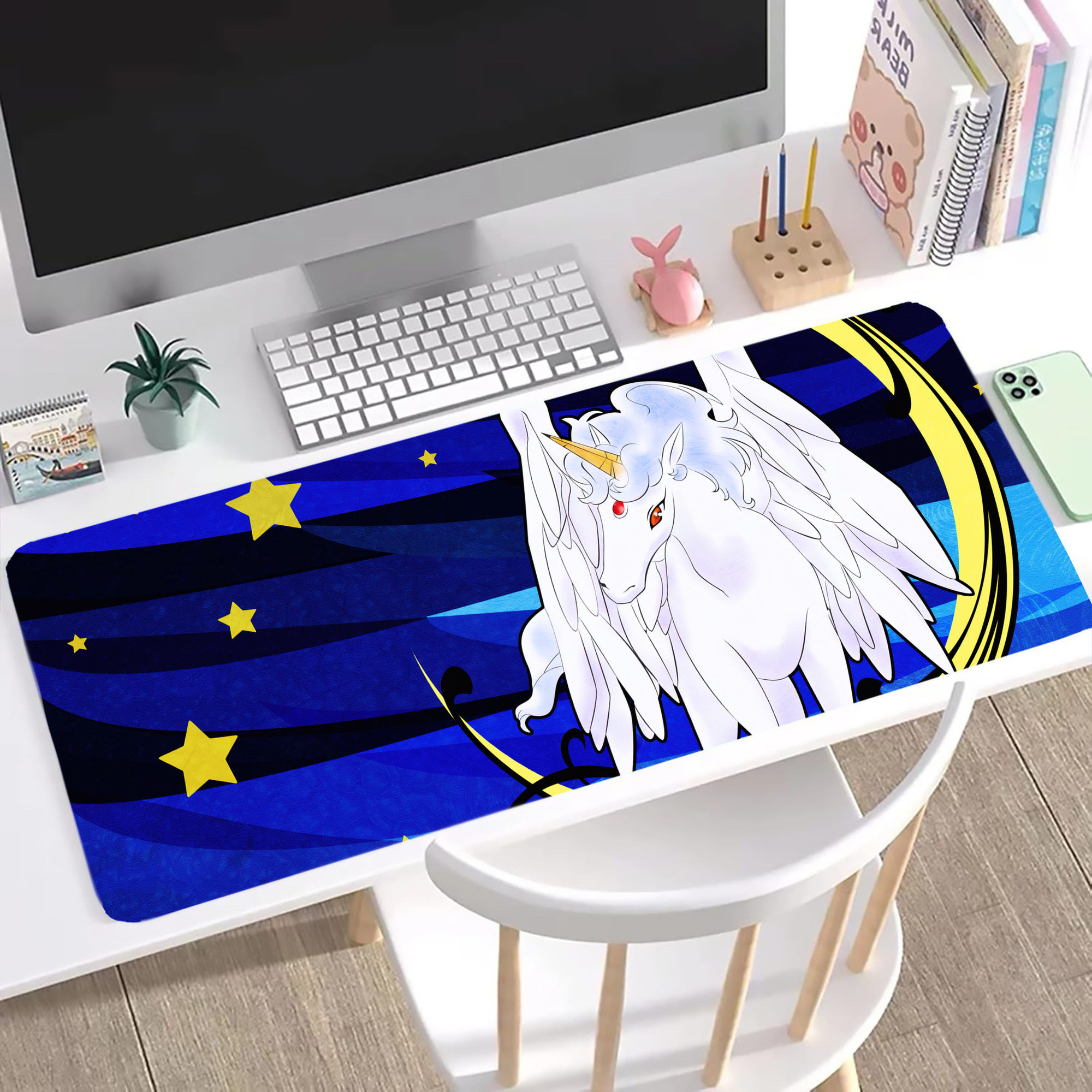 （画像用） 美少女戦士セーラームーン Sailor Moon ステッチ加工 大判デスクマット／滑り止めマウスパッド