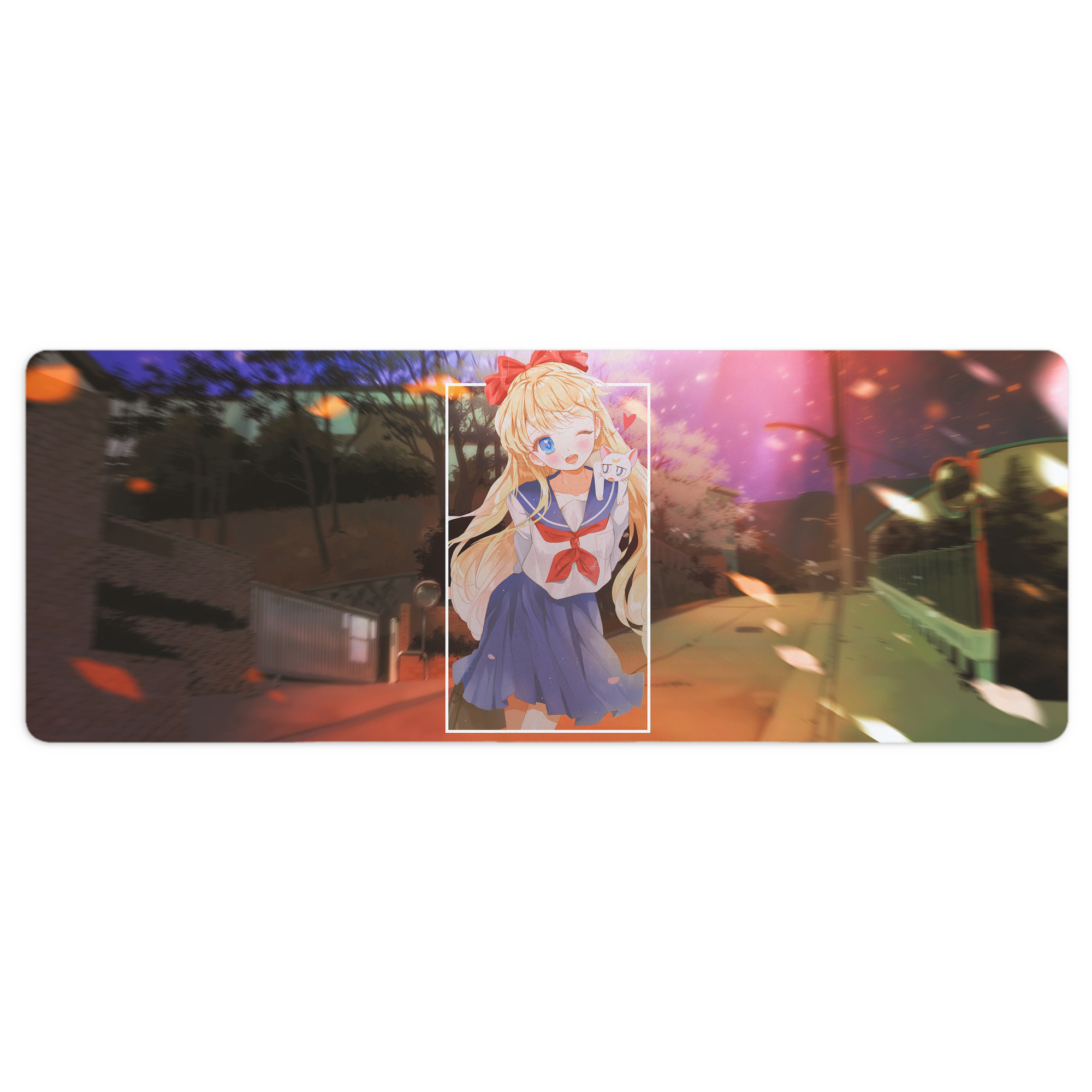 （画像用） 美少女戦士セーラームーン Sailor Moon ステッチ加工 大判デスクマット／滑り止めマウスパッド