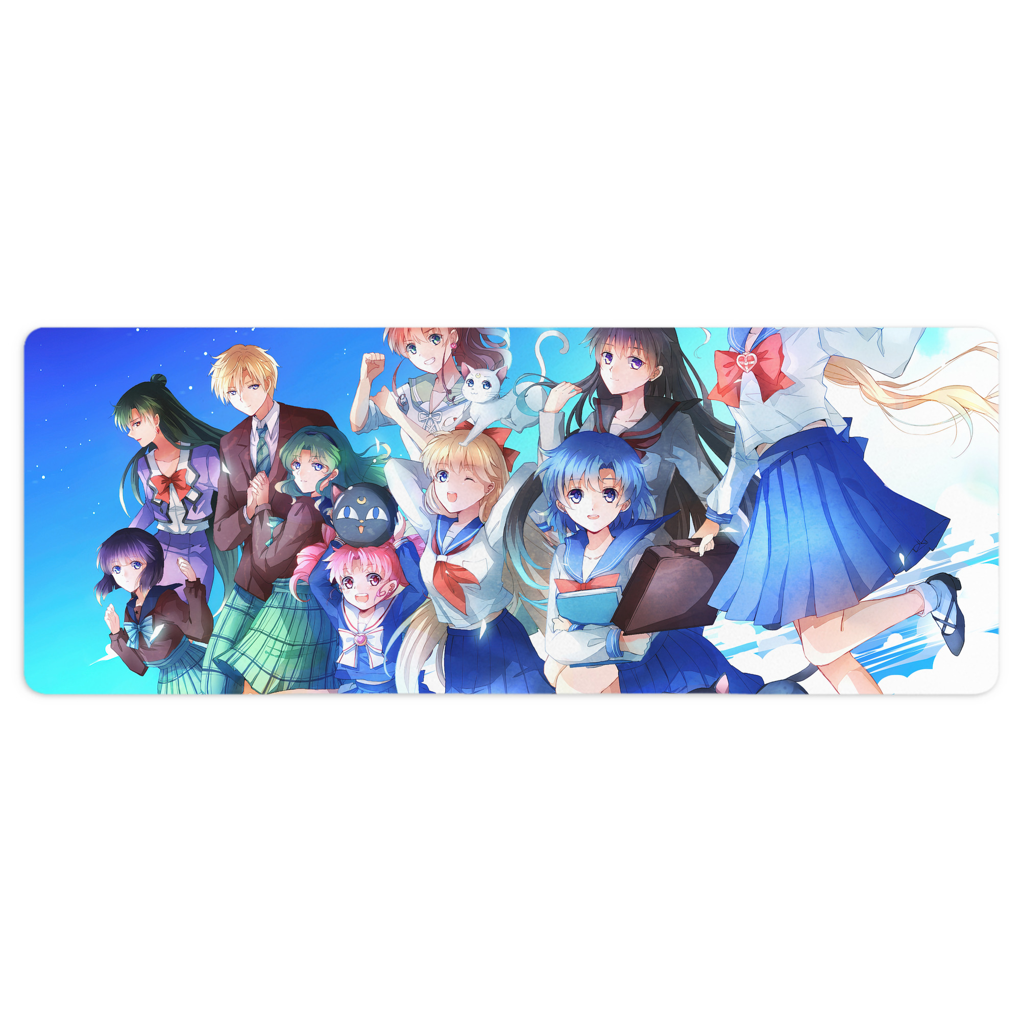 （画像用） 美少女戦士セーラームーン Sailor Moon ステッチ加工 大判デスクマット／滑り止めマウスパッド