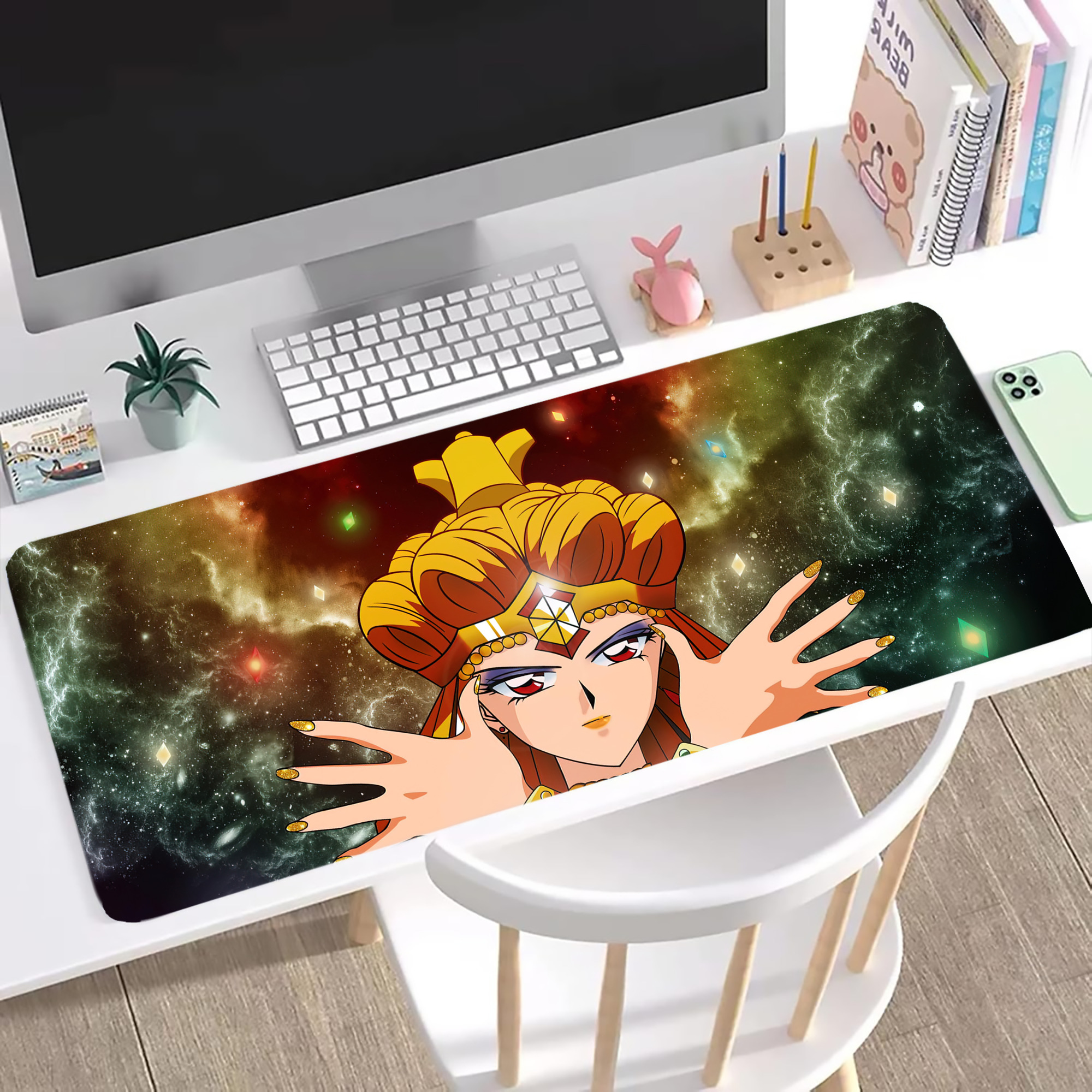 （画像用） 美少女戦士セーラームーン Sailor Moon ステッチ加工 大判デスクマット／滑り止めマウスパッド