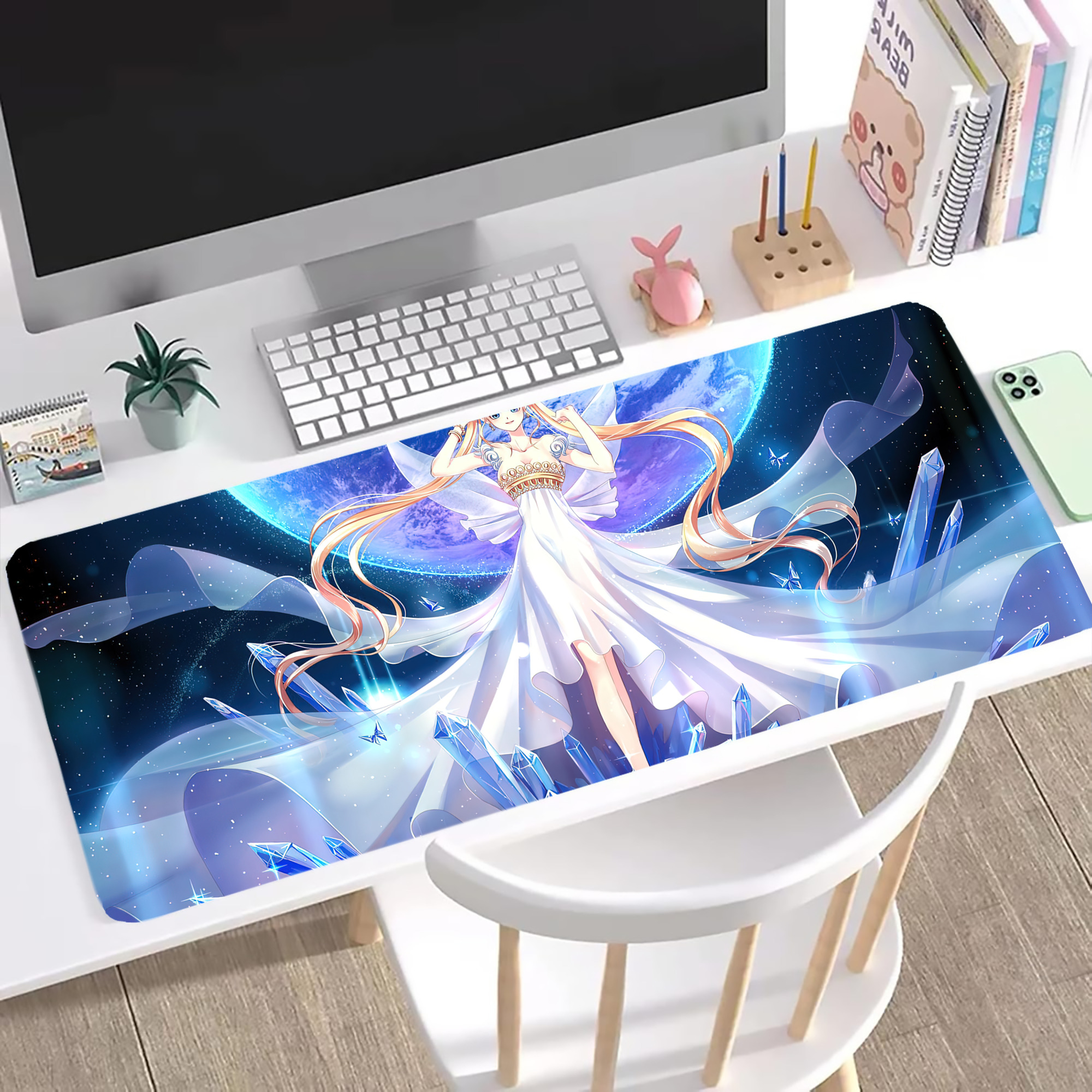 （画像用） 美少女戦士セーラームーン Sailor Moon ステッチ加工 大判デスクマット／滑り止めマウスパッド