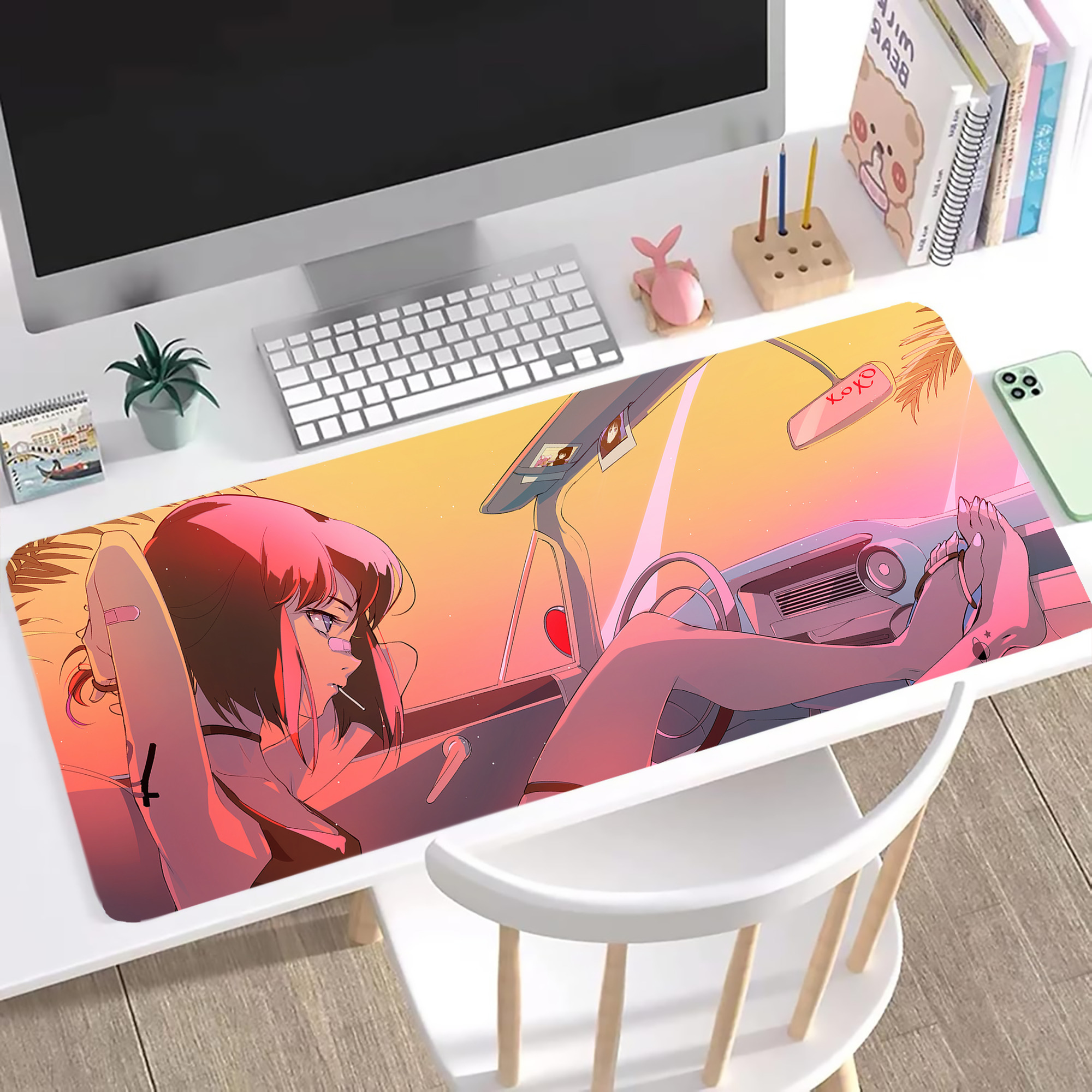 （画像用） 美少女戦士セーラームーン Sailor Moon ステッチ加工 大判デスクマット／滑り止めマウスパッド