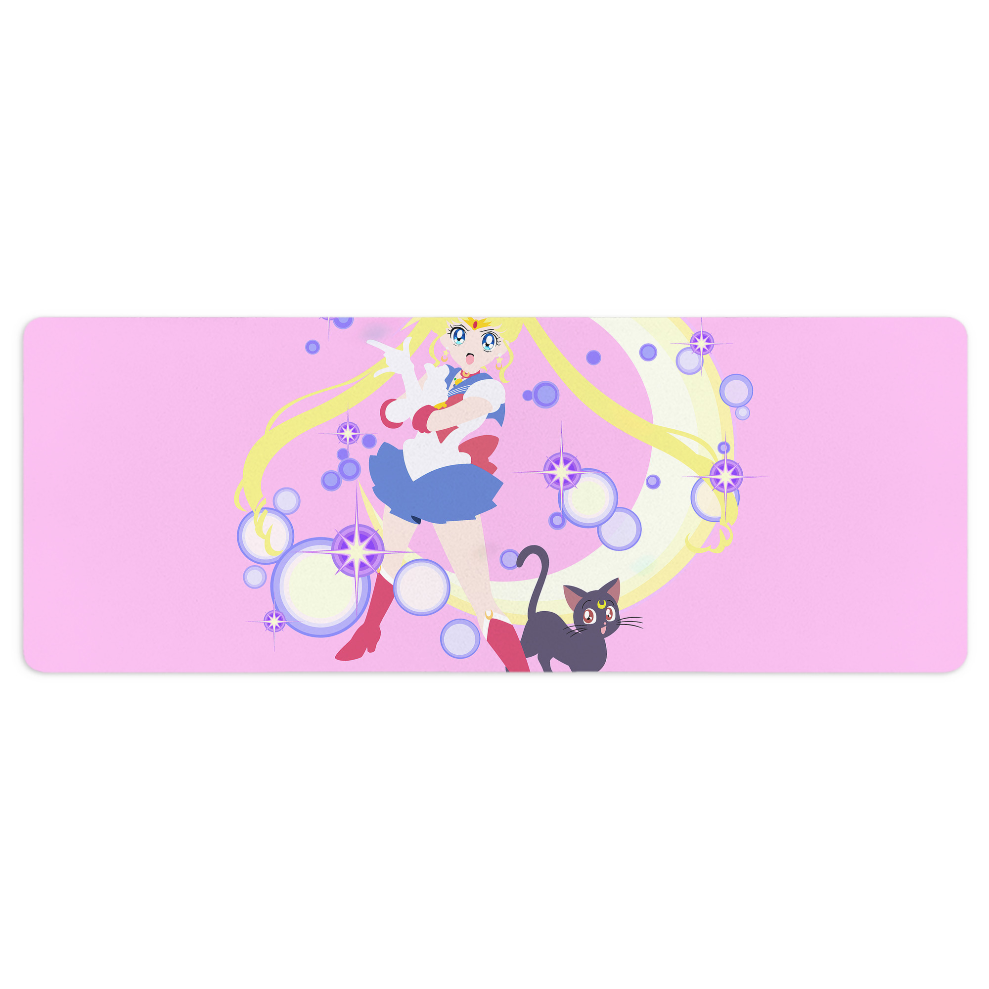（画像用） 美少女戦士セーラームーン Sailor Moon ステッチ加工 大判デスクマット／滑り止めマウスパッド