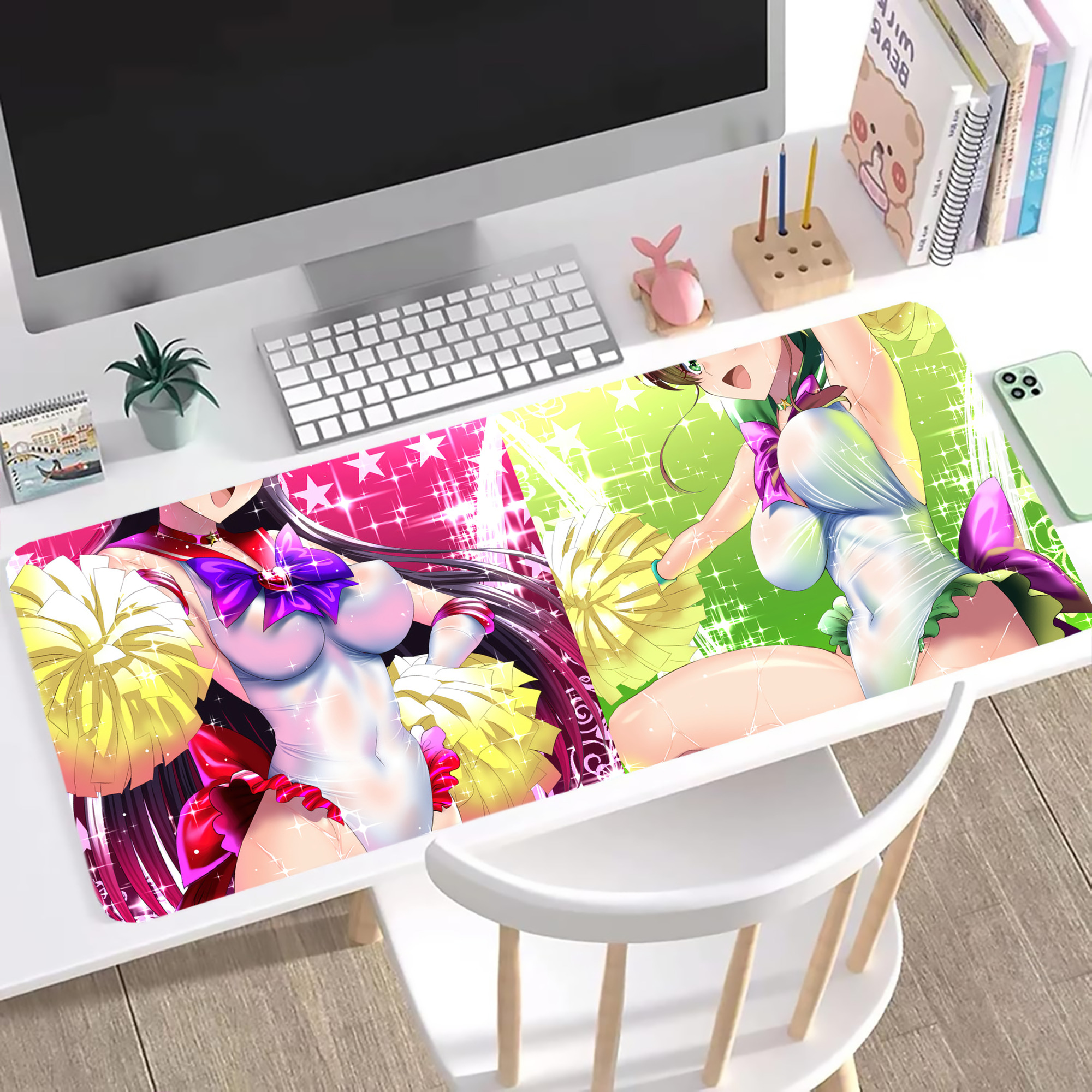 （画像用） 美少女戦士セーラームーン Sailor Moon ステッチ加工 大判デスクマット／滑り止めマウスパッド