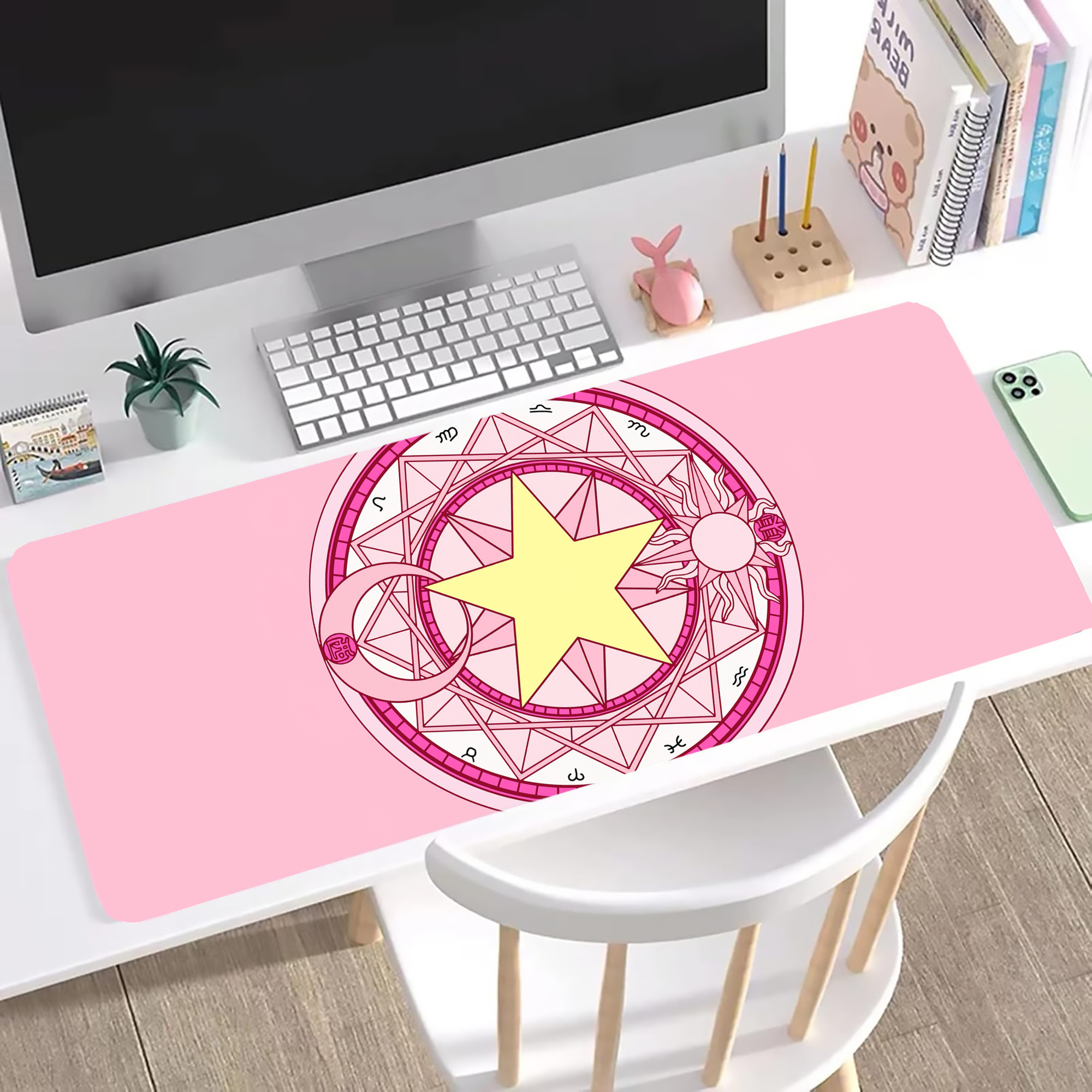 （画像用） 美少女戦士セーラームーン Sailor Moon ステッチ加工 大判デスクマット／滑り止めマウスパッド