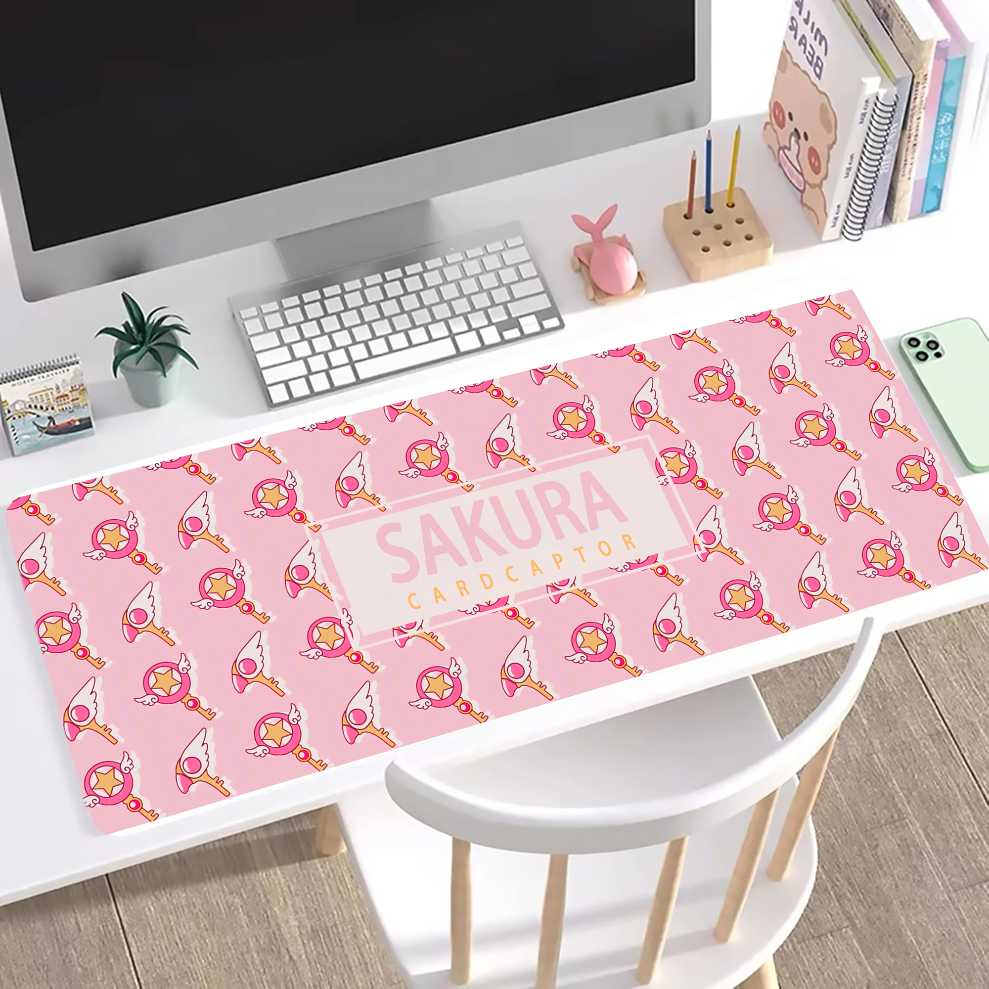 （画像用） 美少女戦士セーラームーン Sailor Moon ステッチ加工 大判デスクマット／滑り止めマウスパッド