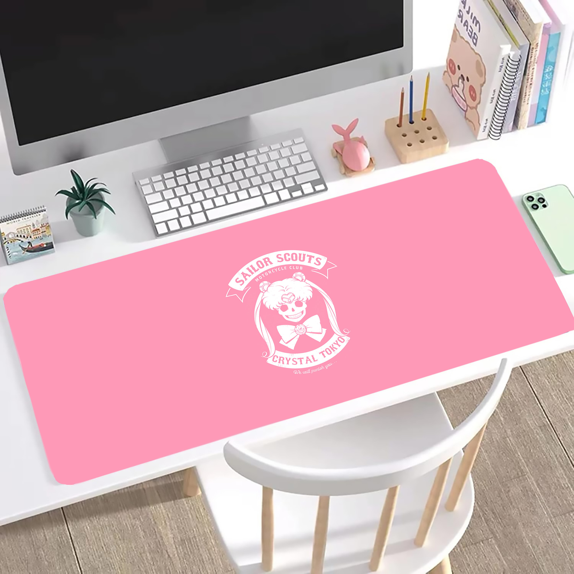 （画像用） 美少女戦士セーラームーン Sailor Moon ステッチ加工 大判デスクマット／滑り止めマウスパッド
