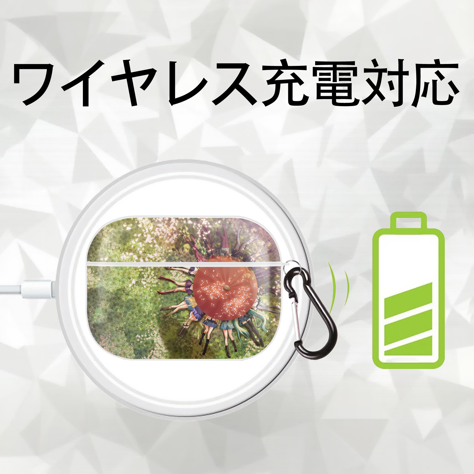 美少女戦士セーラームーン Sailor Moon 【AirPods Pro用】ハードシェル保護ケース 耐衝撃・防指紋・カラビナ付き商品仕様
