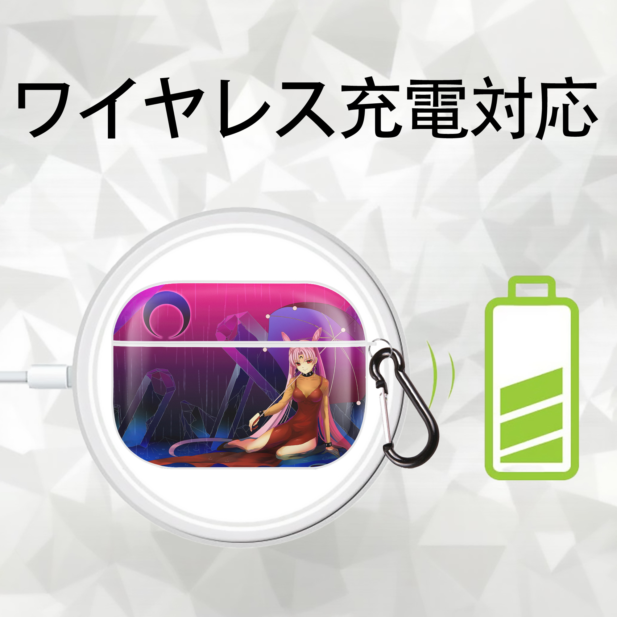 美少女戦士セーラームーン Sailor Moon 【AirPods Pro用】ハードシェル保護ケース 耐衝撃・防指紋・カラビナ付き商品仕様