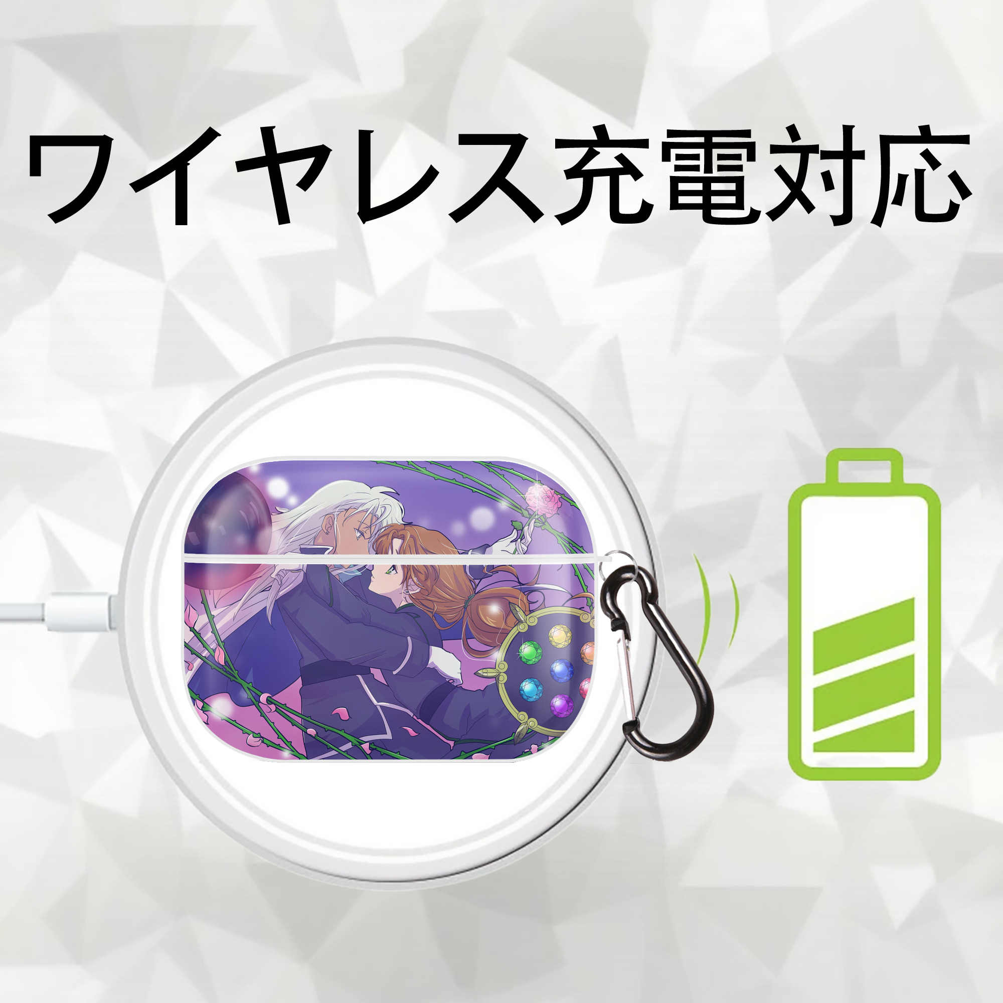 美少女戦士セーラームーン Sailor Moon 【AirPods Pro用】ハードシェル保護ケース 耐衝撃・防指紋・カラビナ付き商品仕様