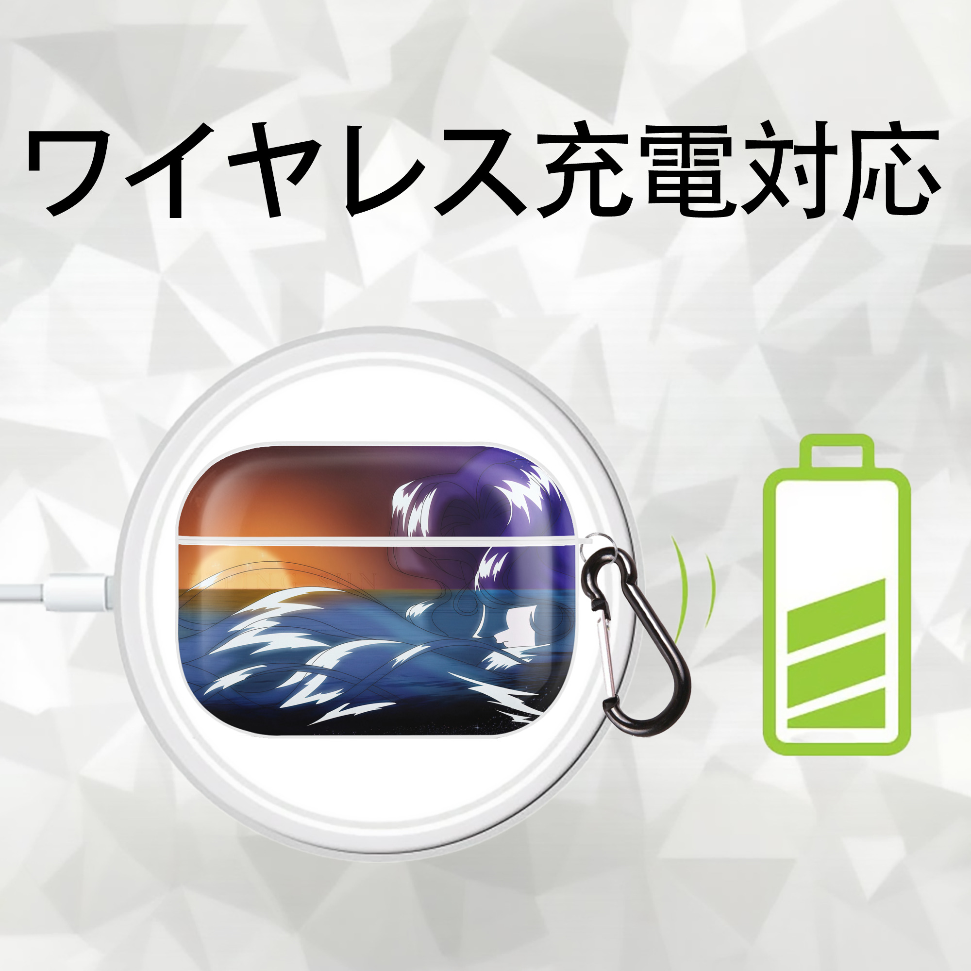 美少女戦士セーラームーン Sailor Moon 【AirPods Pro用】ハードシェル保護ケース 耐衝撃・防指紋・カラビナ付き商品仕様