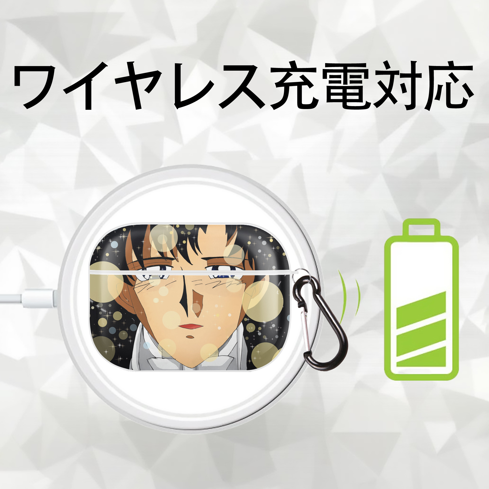 美少女戦士セーラームーン Sailor Moon 【AirPods Pro用】ハードシェル保護ケース 耐衝撃・防指紋・カラビナ付き商品仕様