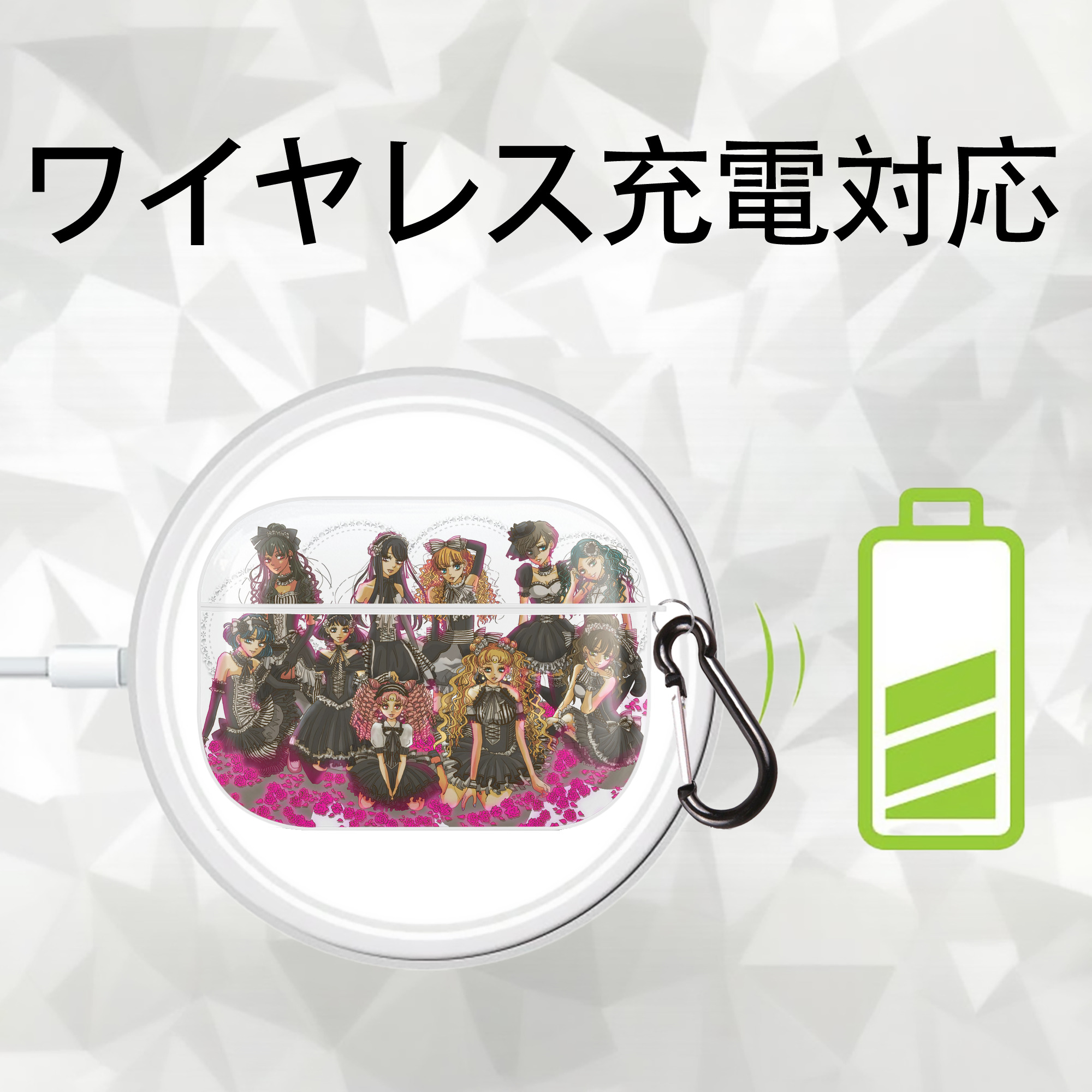 美少女戦士セーラームーン Sailor Moon 【AirPods Pro用】ハードシェル保護ケース 耐衝撃・防指紋・カラビナ付き商品仕様