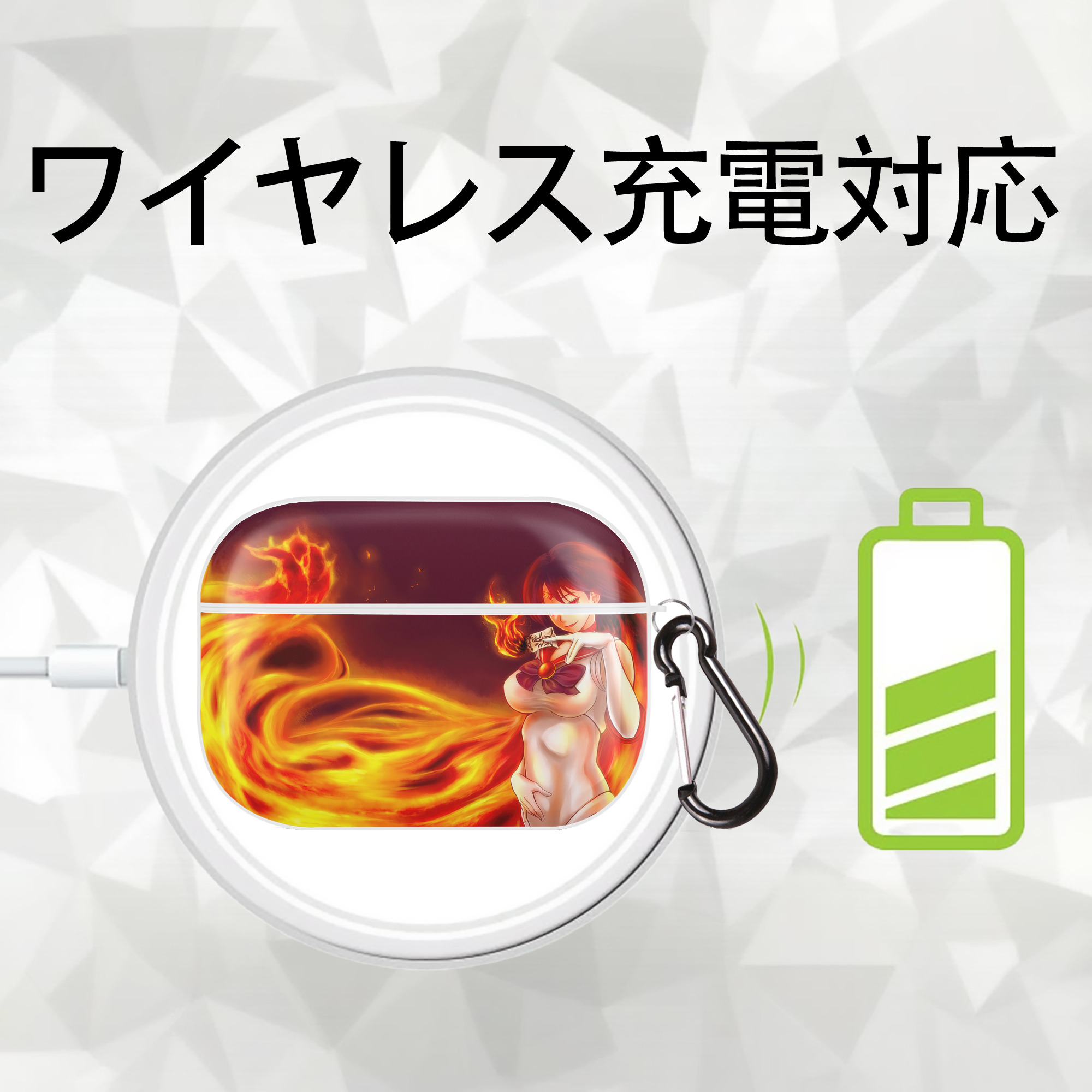 美少女戦士セーラームーン Sailor Moon 【AirPods Pro用】ハードシェル保護ケース 耐衝撃・防指紋・カラビナ付き商品仕様