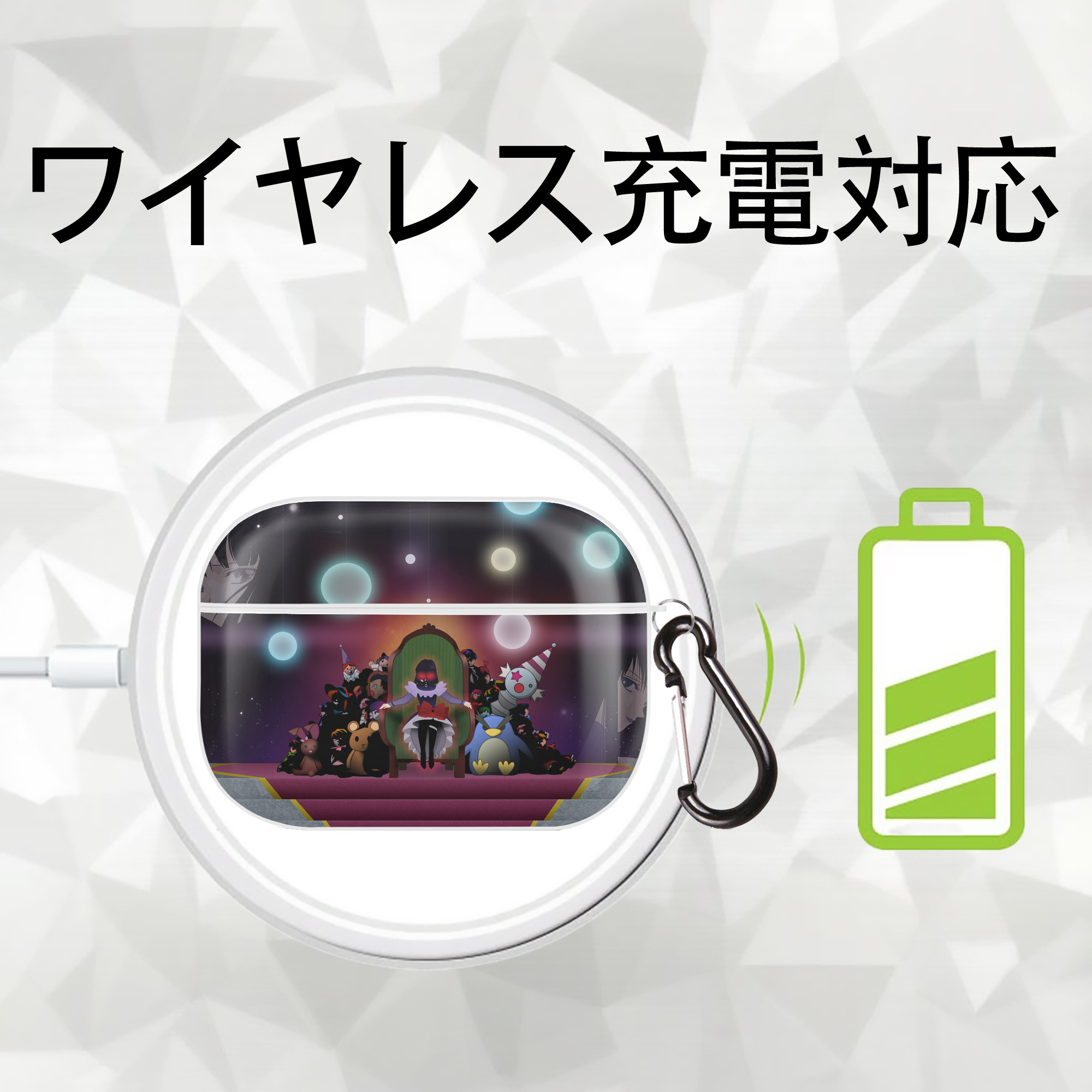 美少女戦士セーラームーン Sailor Moon 【AirPods Pro用】ハードシェル保護ケース 耐衝撃・防指紋・カラビナ付き商品仕様