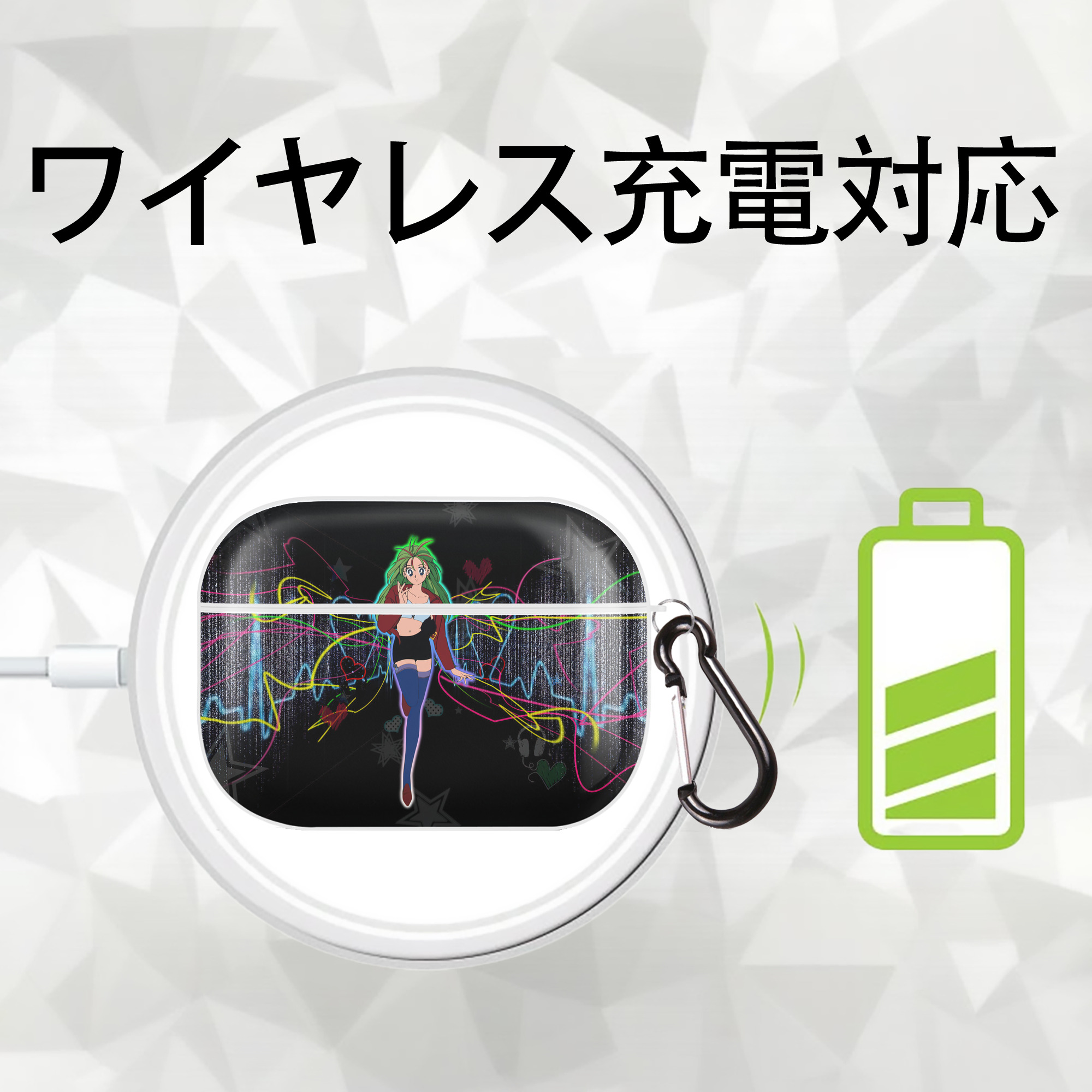 美少女戦士セーラームーン Sailor Moon 【AirPods Pro用】ハードシェル保護ケース 耐衝撃・防指紋・カラビナ付き商品仕様
