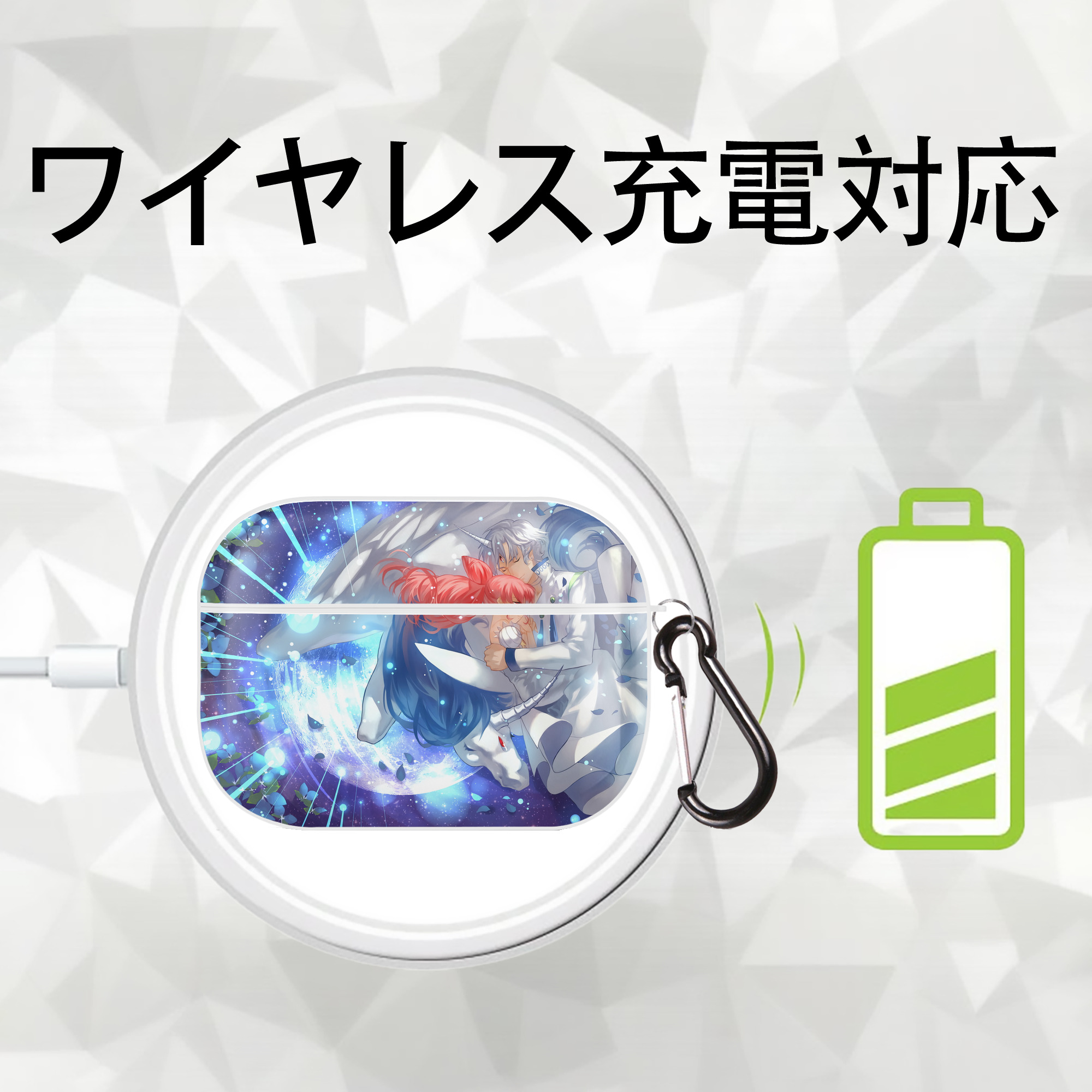 美少女戦士セーラームーン Sailor Moon 【AirPods Pro用】ハードシェル保護ケース 耐衝撃・防指紋・カラビナ付き商品仕様