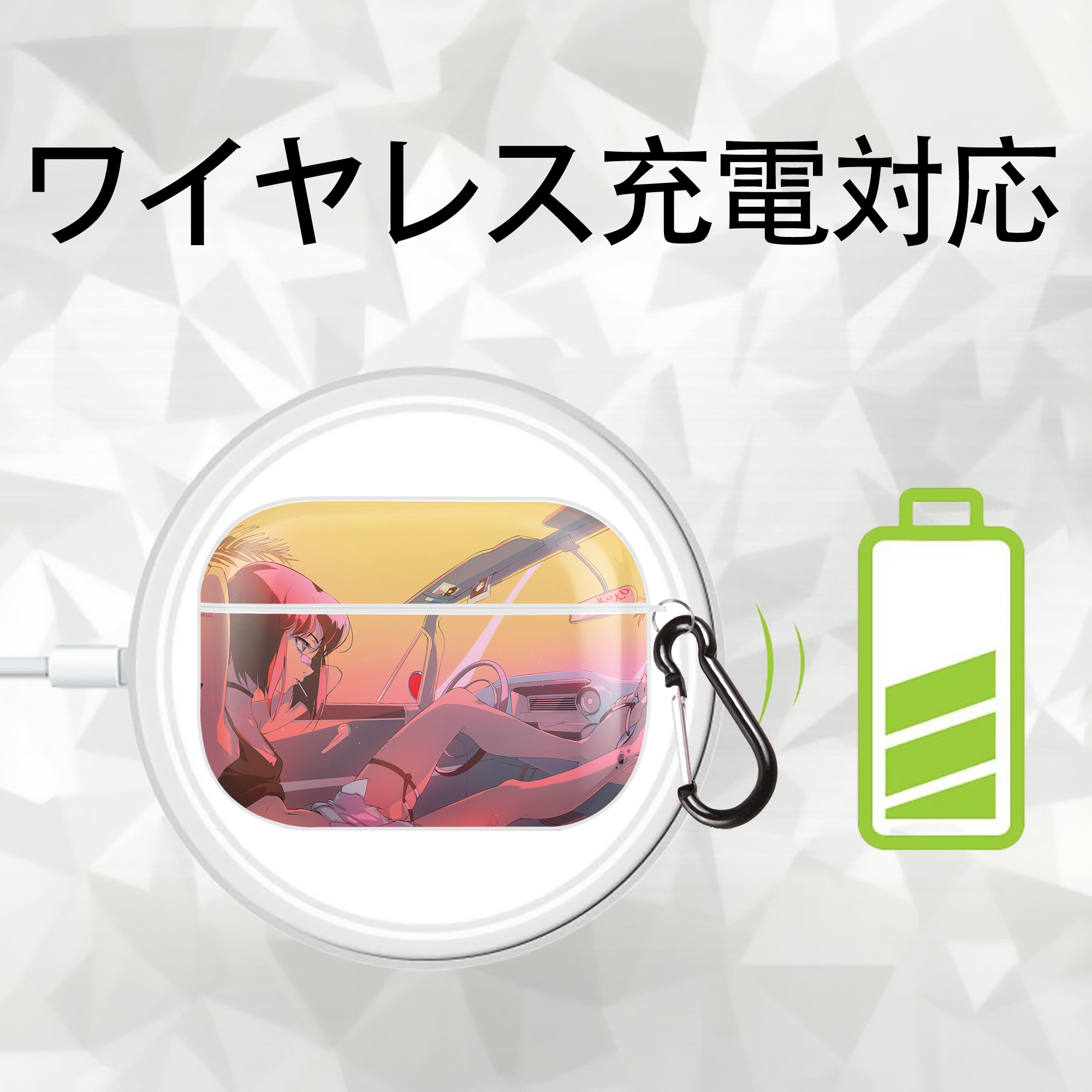 美少女戦士セーラームーン Sailor Moon 【AirPods Pro用】ハードシェル保護ケース 耐衝撃・防指紋・カラビナ付き商品仕様