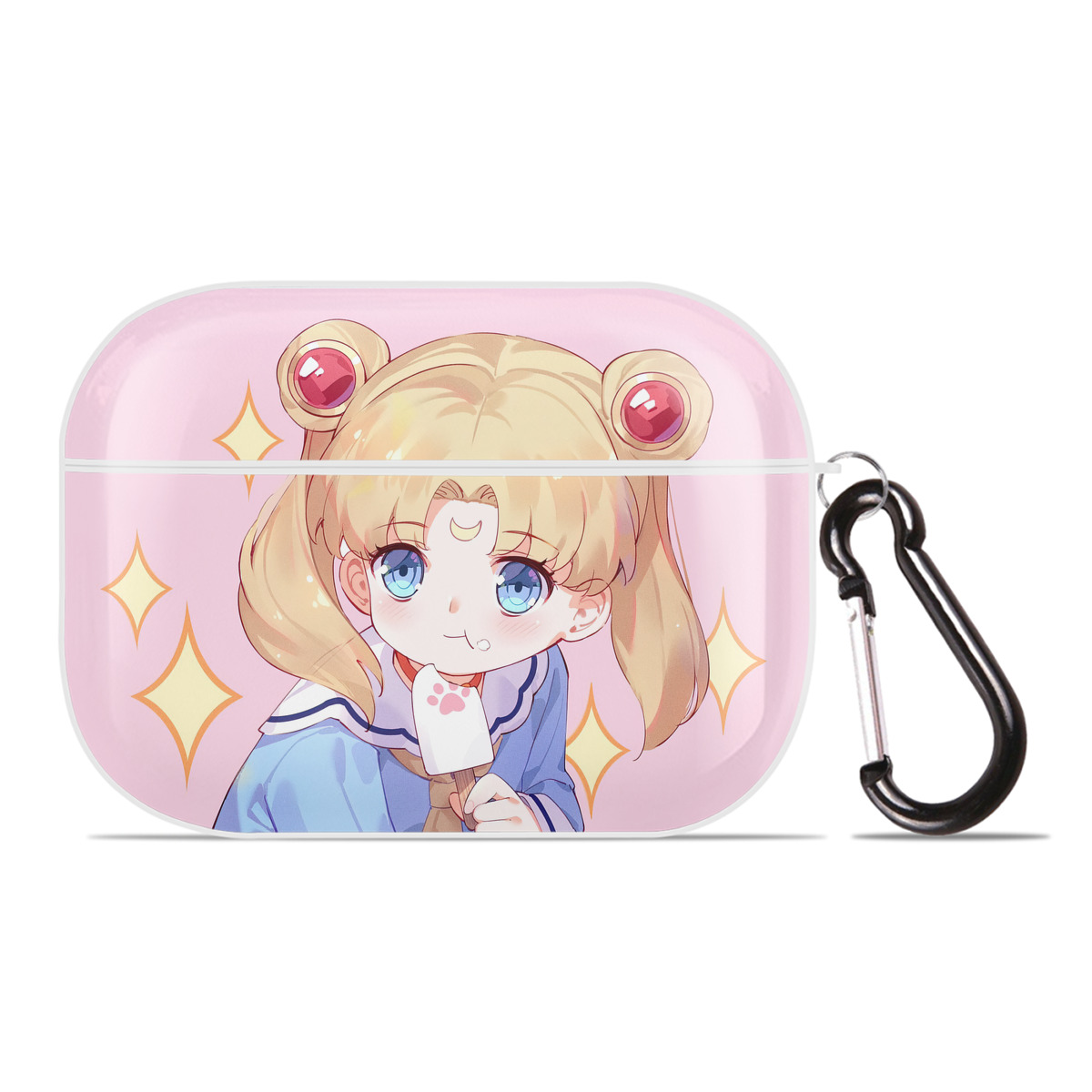 （画像用） 美少女戦士セーラームーン Sailor Moon 【AirPods Pro用】ハードシェル保護ケース 耐衝撃・防指紋・カラビナ付き商品仕様